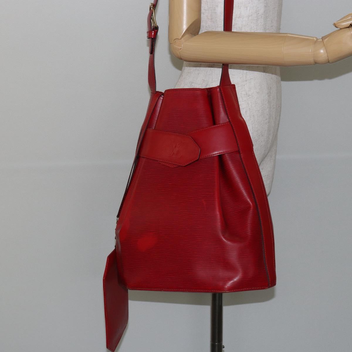 LOUIS VUITTON Epi Sac Depaule GM Shoulder Bag Red M80197 LV Auth 145665