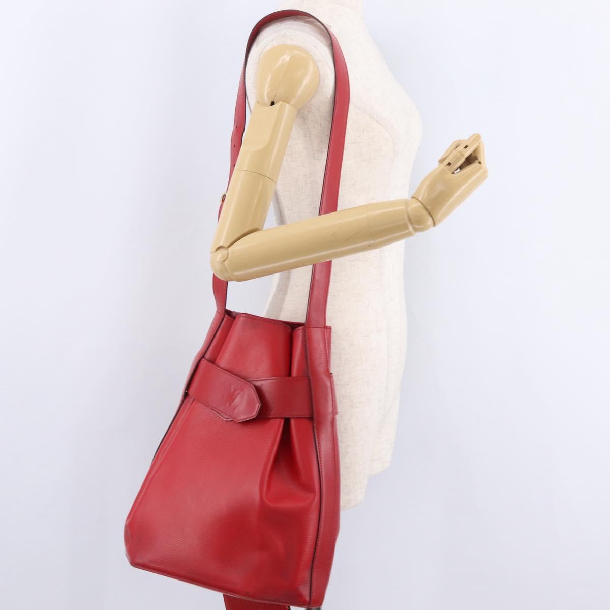 LOUIS VUITTON Epi Sac Depaule GM Shoulder Bag Red M80197 LV Auth 145665