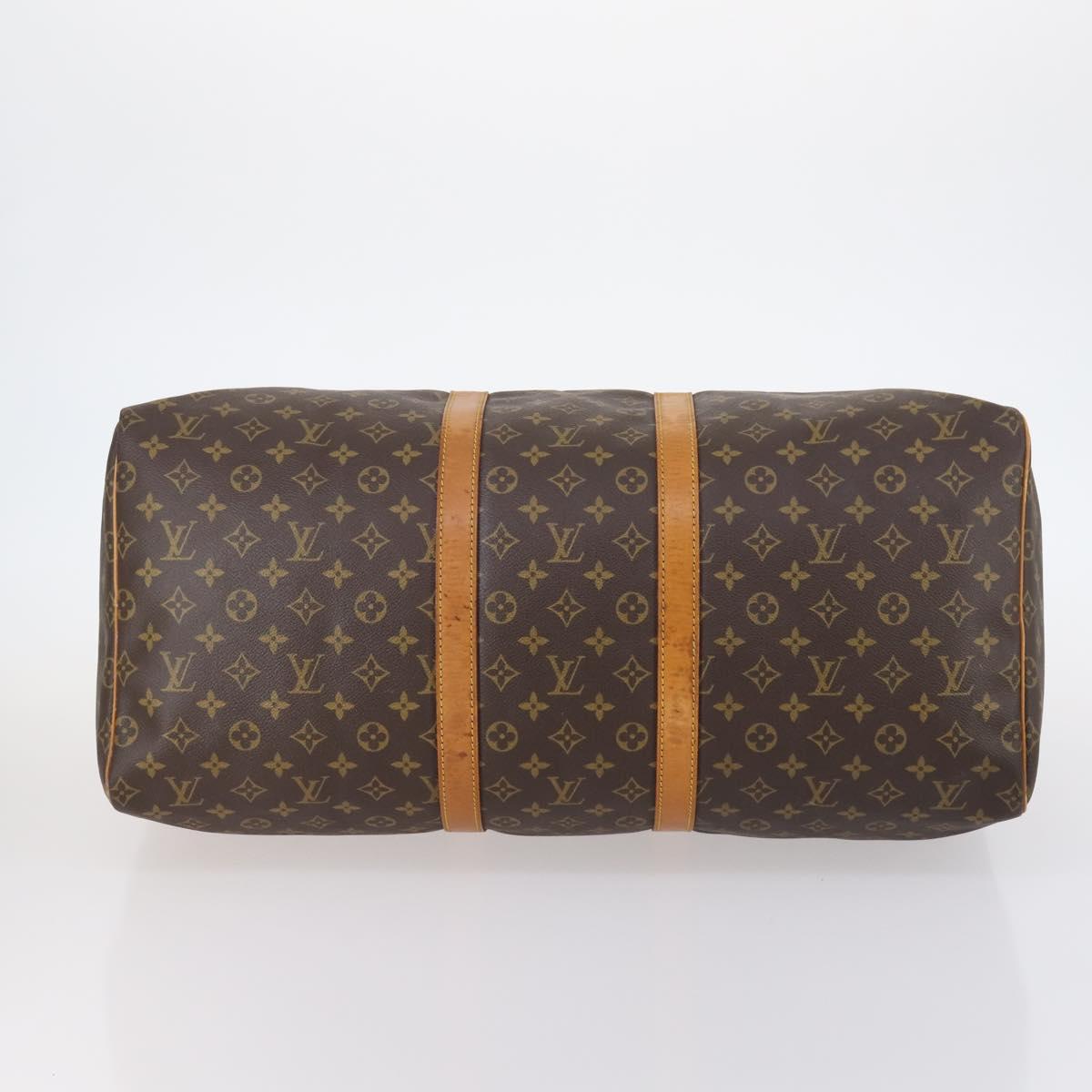 LOUIS VUITTON Monogram Keepall 55 Boston Bag M41424 LV Auth 145681