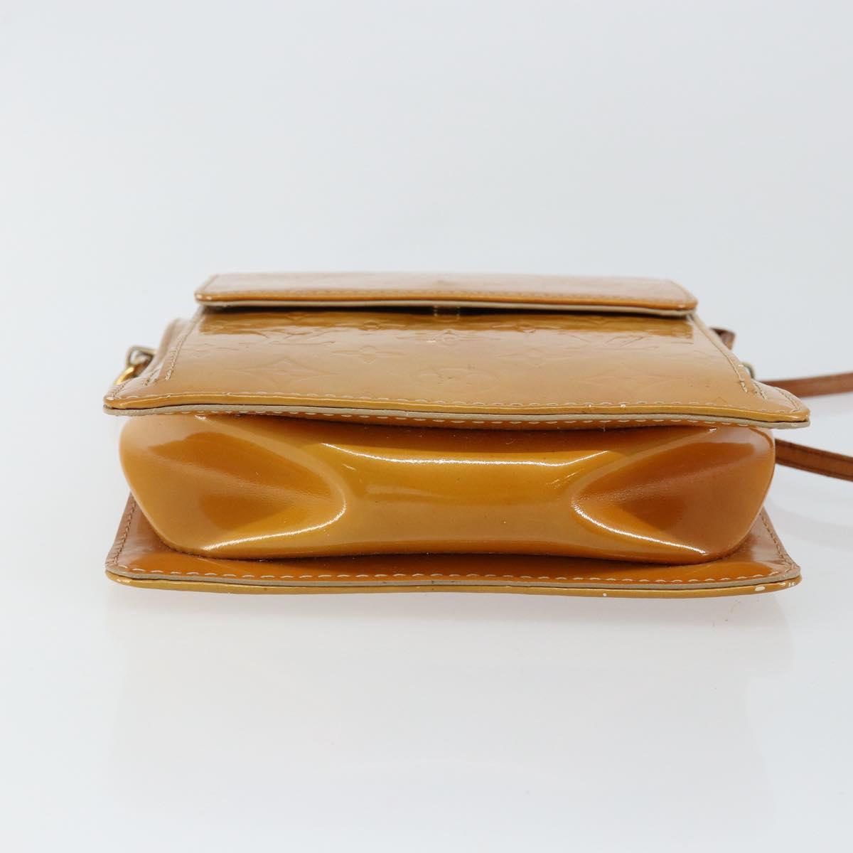 LOUIS VUITTON Monogram Vernis Motto Accessory Pouch Beige M91136 LV Auth 145682