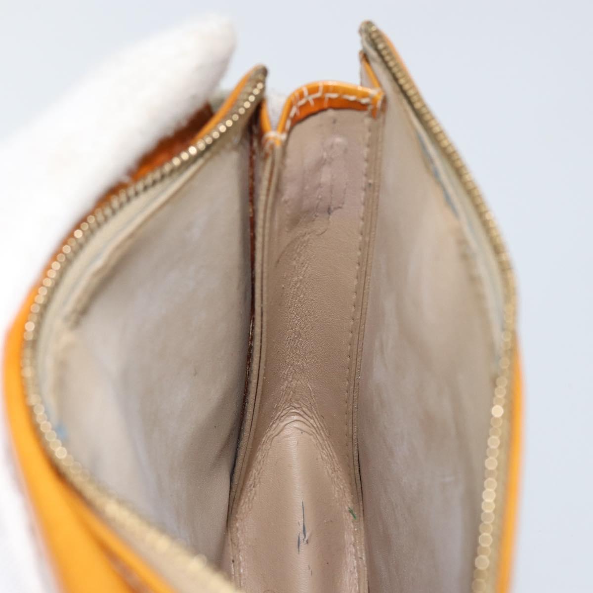 LOUIS VUITTON Monogram Vernis Motto Accessory Pouch Beige M91136 LV Auth 145682