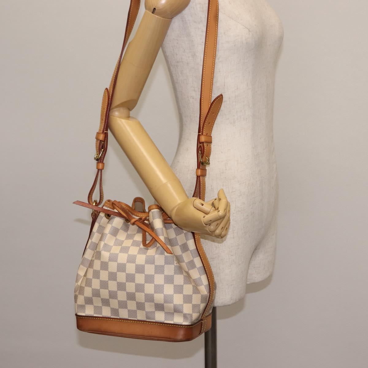 LOUIS VUITTON Damier Azur Noe BB Shoulder Bag N41220 LV Auth 145688