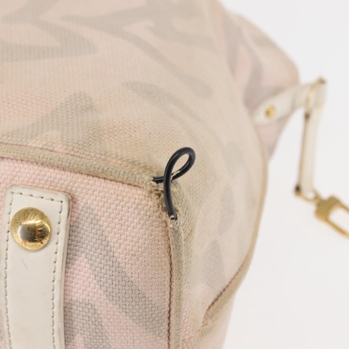 LOUIS VUITTON Cruise Line Taicienne PM Bag Canvas Pink M95672 LV Auth 145691