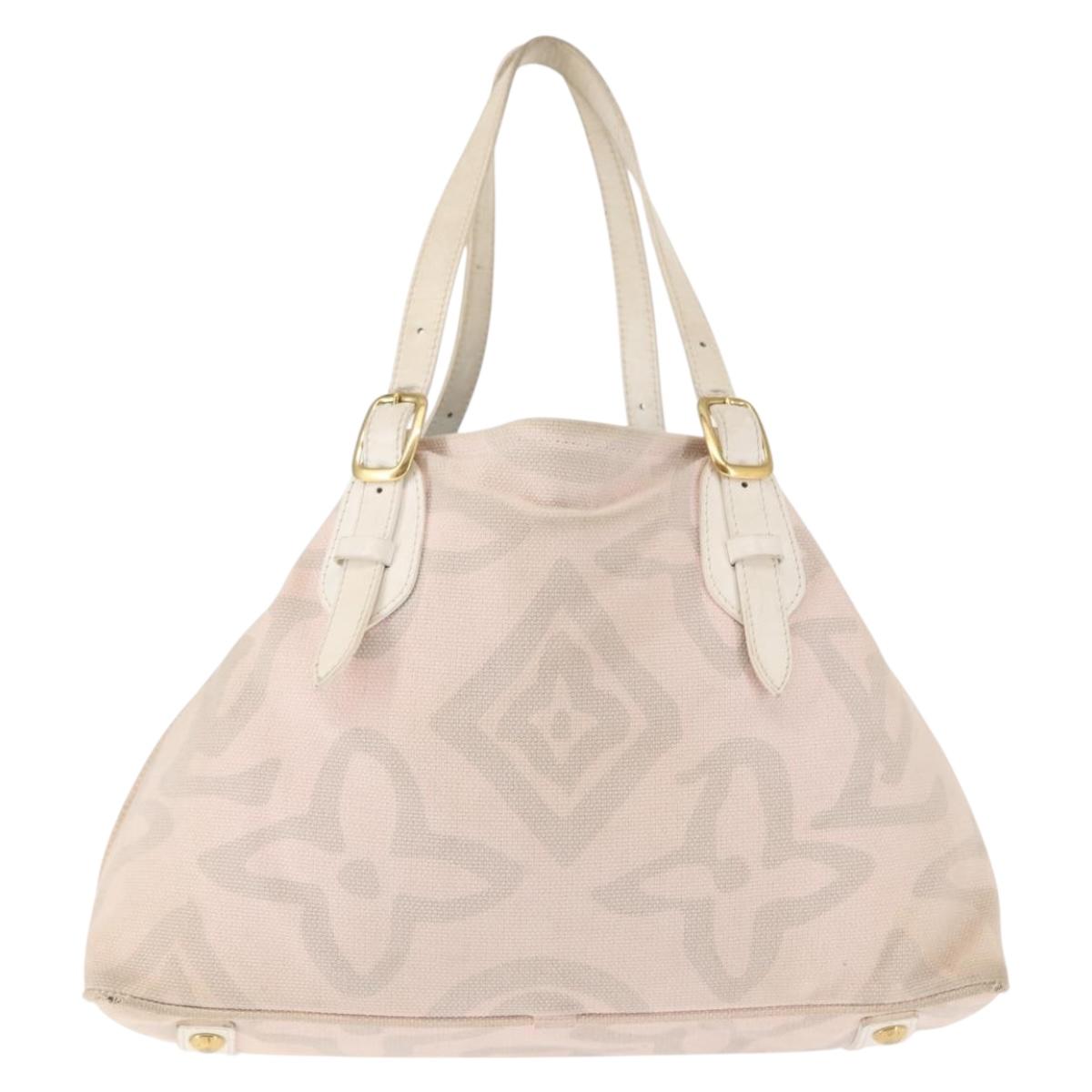 LOUIS VUITTON Cruise Line Taicienne PM Bag Canvas Pink M95672 LV Auth 145691