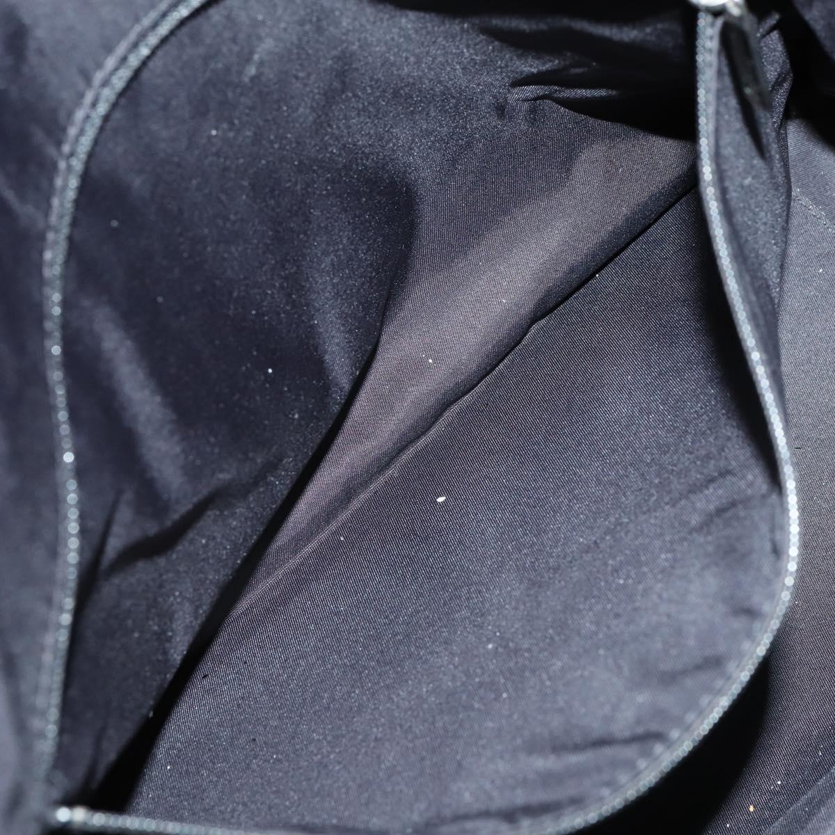 CHANEL Paris Biarritz GM Tote Bag Coated Canvas Black Silver CC Auth 145694