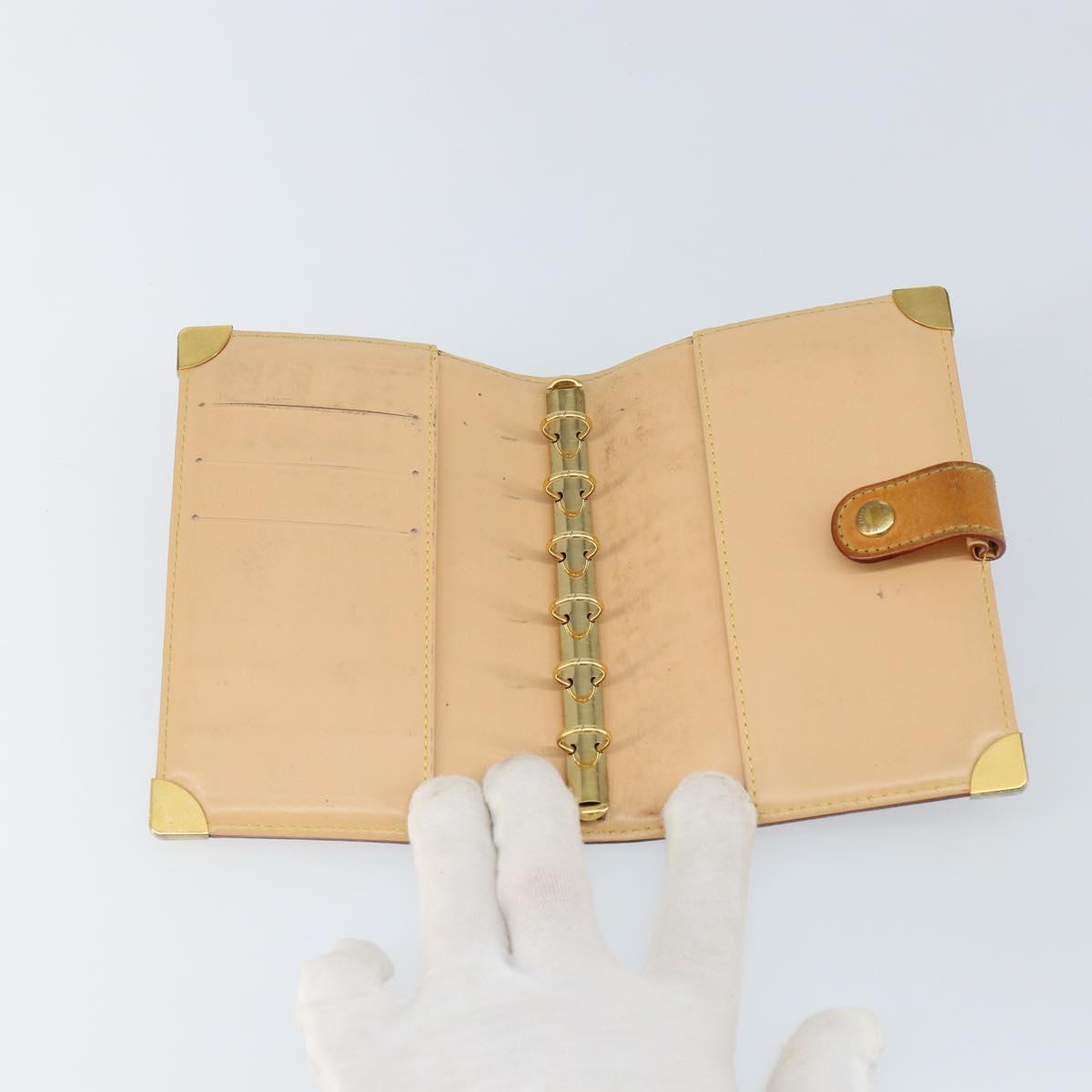 LOUIS VUITTON Multicolor Agenda PM Day Planner Cover Black R20895 LV Auth 145699