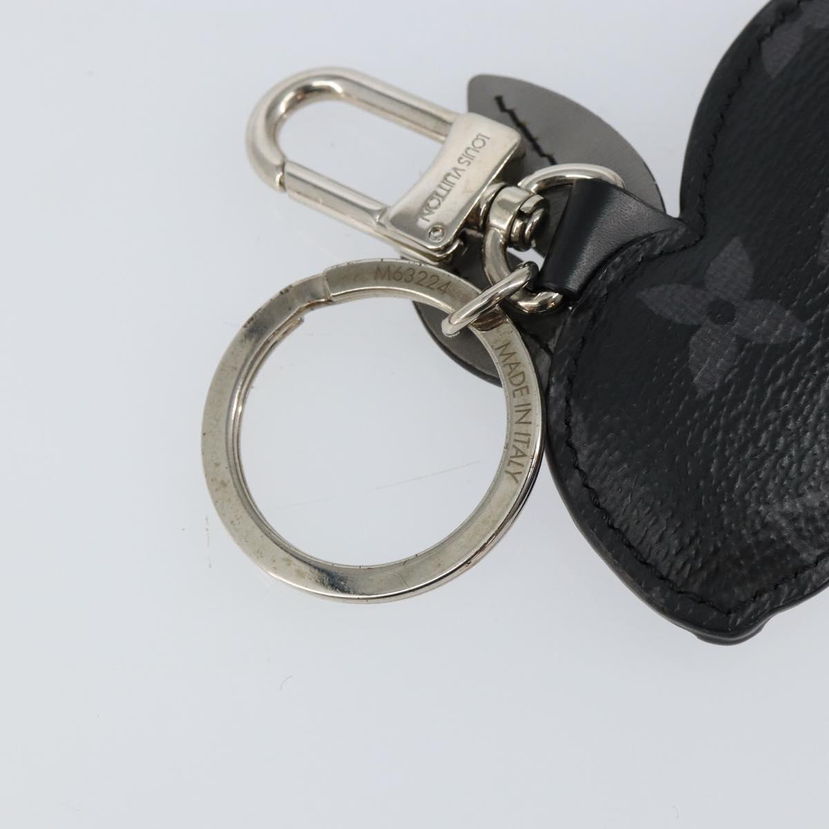 LOUIS VUITTON Monogram Eclipse Porte Cles Animal Rabbit Charm M63224 Auth 145705