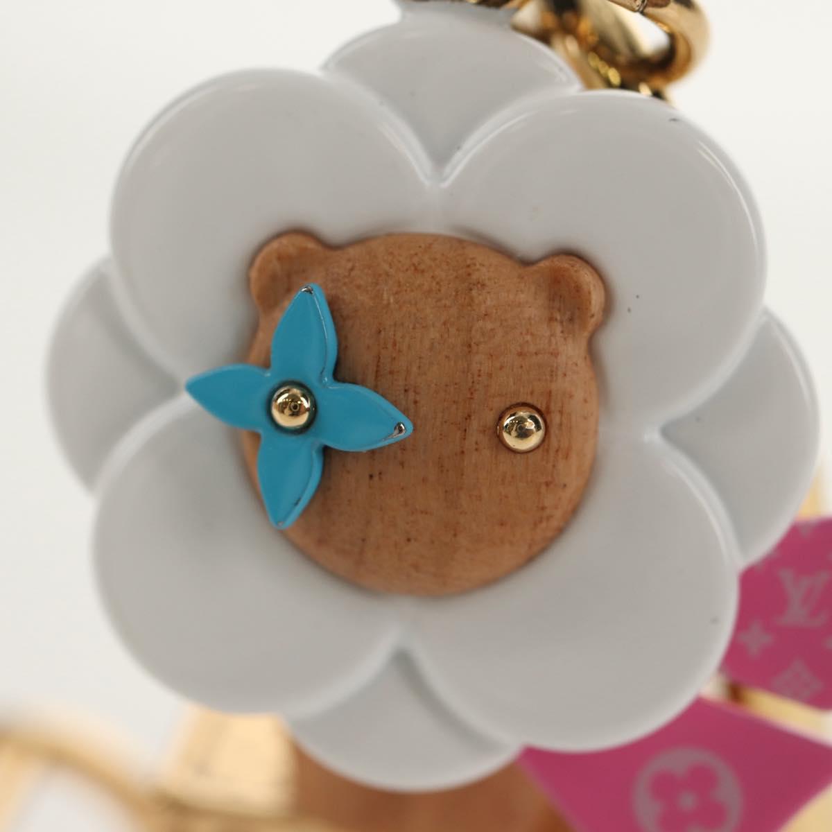 LOUIS VUITTON Porte Cles Petula Red Key Holder metal Gold M01437 Auth 145711SAM