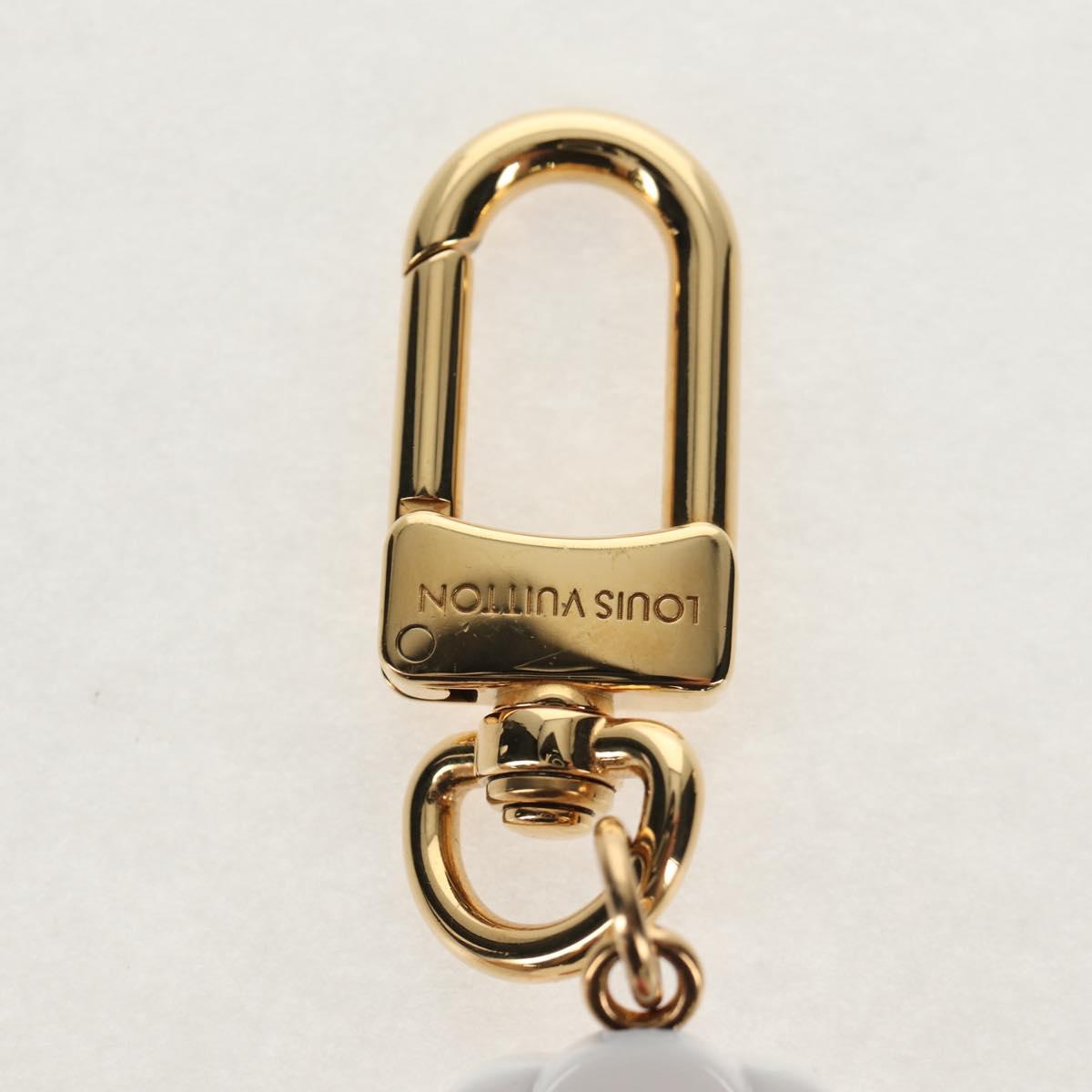 LOUIS VUITTON Porte Cles Petula Red Key Holder metal Gold M01437 Auth 145711SAM