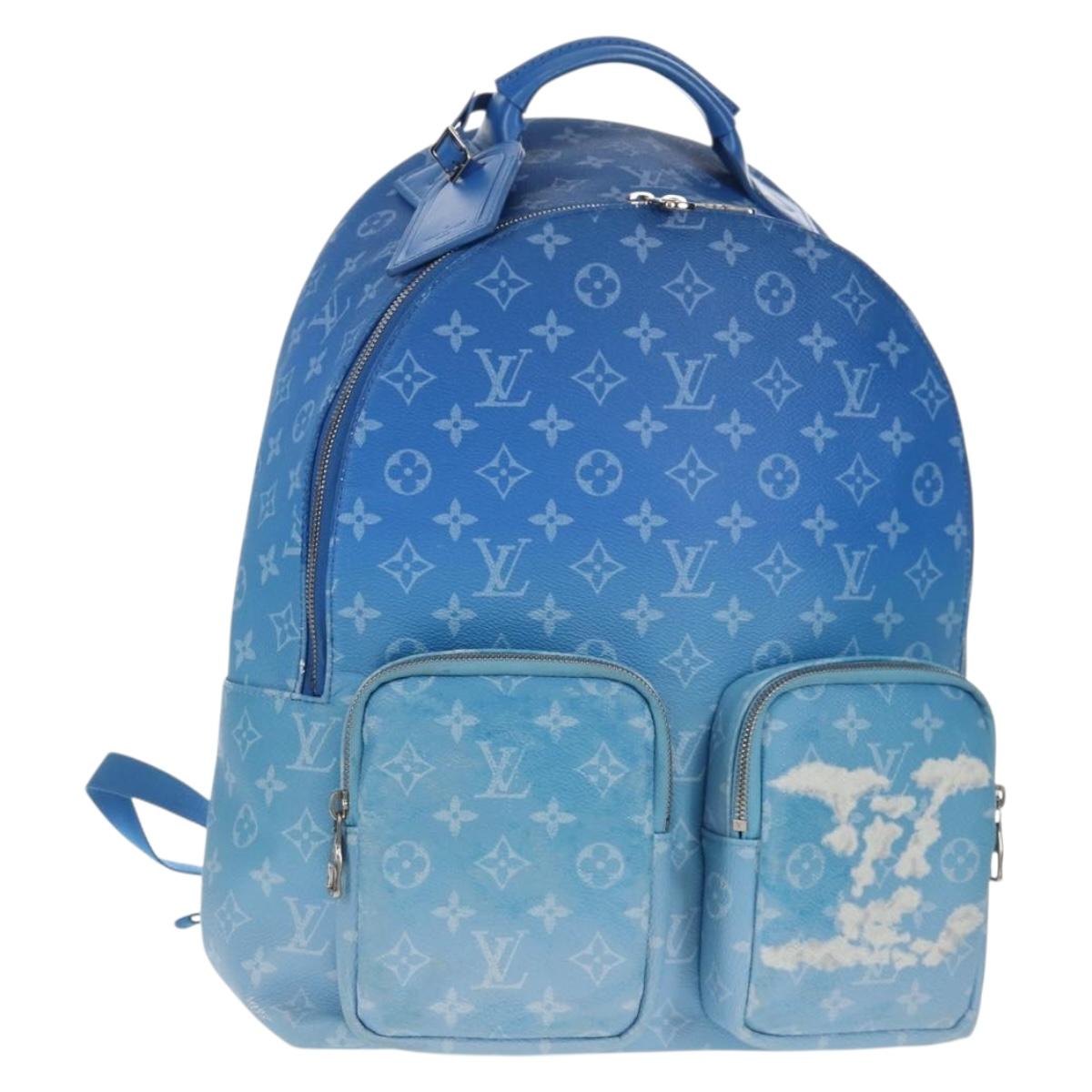 LOUIS VUITTON Monogram Clouds Multi Pocket Backpack Blue M45441 Auth 145712SAM