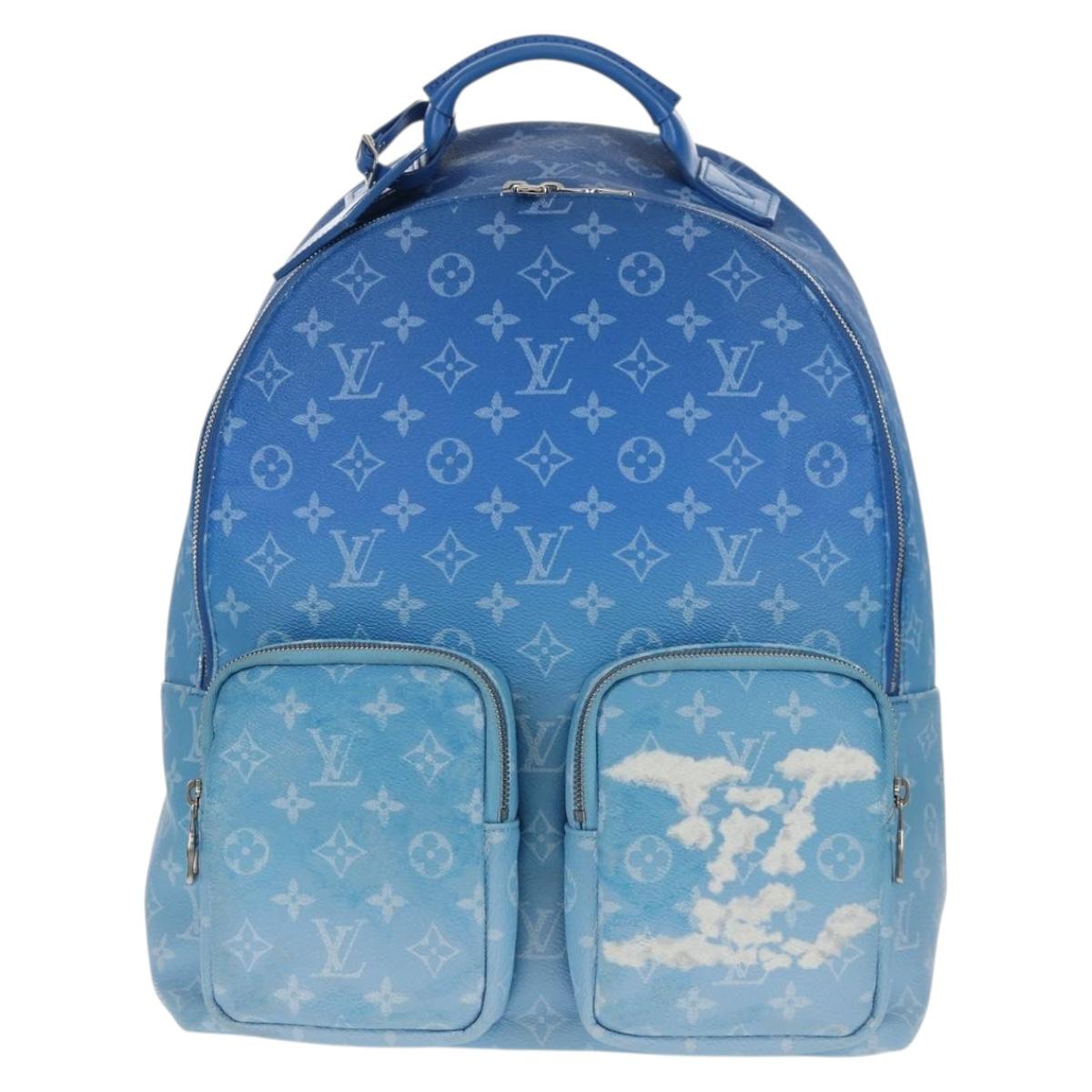 LOUIS VUITTON Monogram Clouds Multi Pocket Backpack Blue M45441 Auth 145712SAM