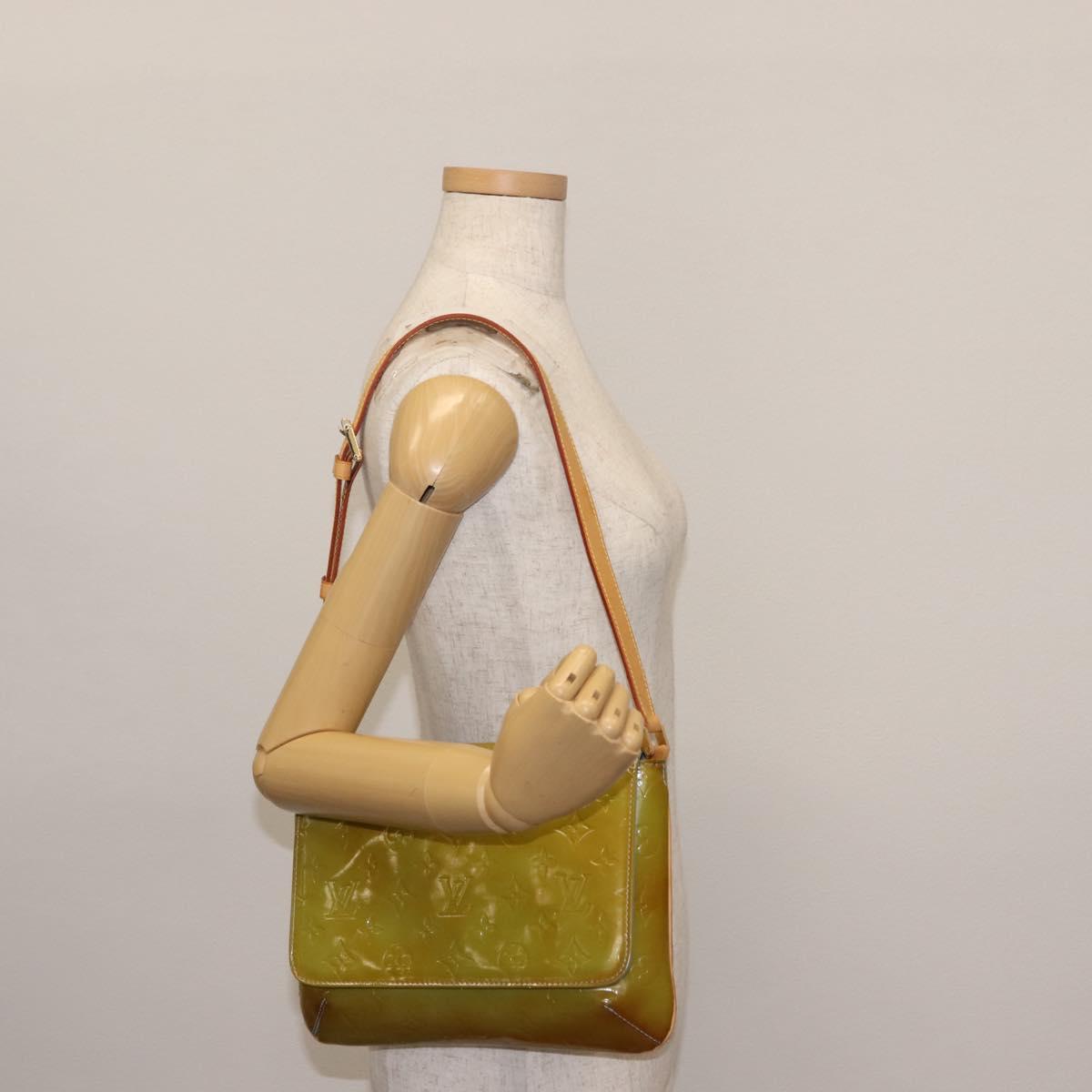 LOUIS VUITTON Monogram Vernis Thompson Street Bag Baby Blue M91009 Auth 145735