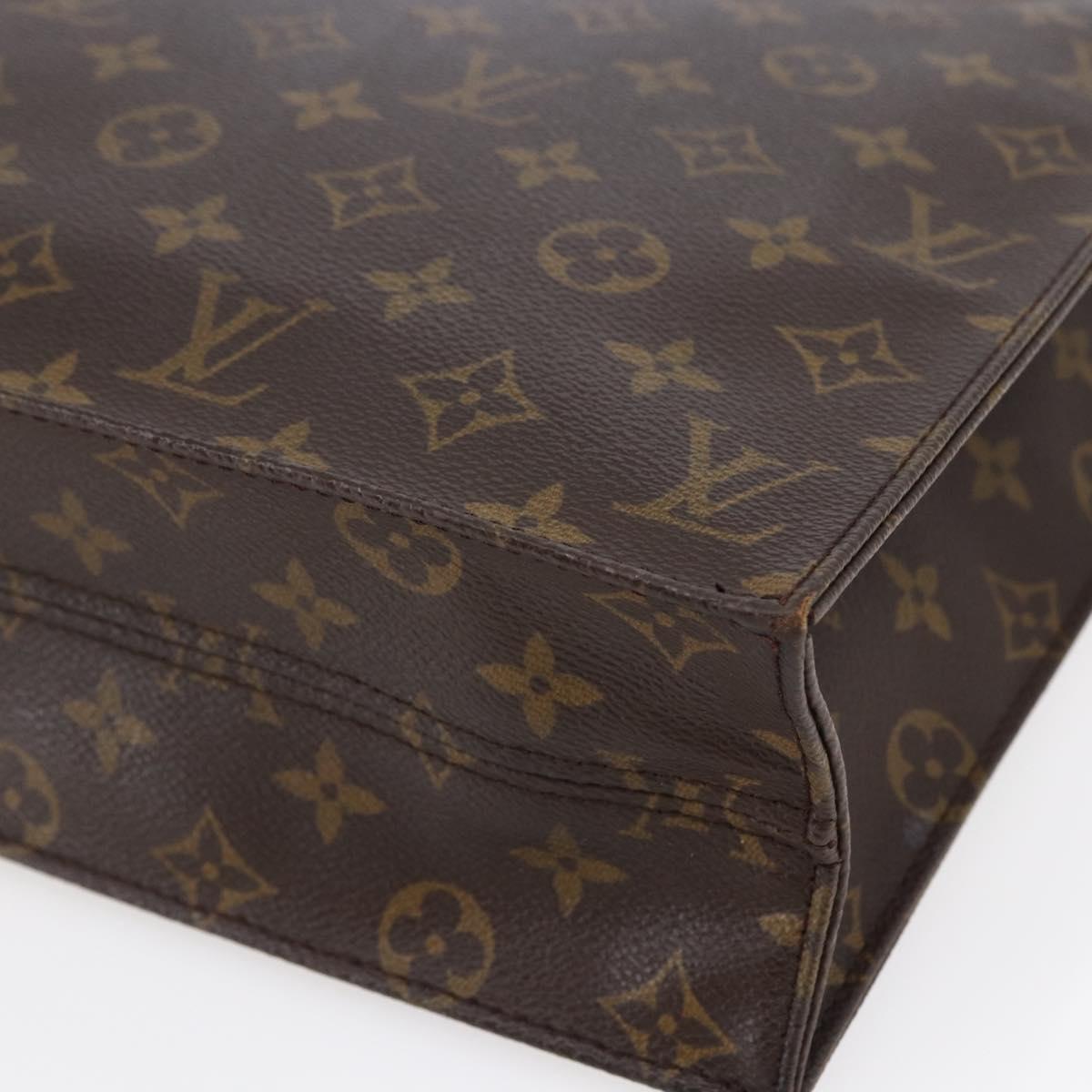 LOUIS VUITTON Monogram Sac Plat Hand Bag M51140 LV Auth 145748
