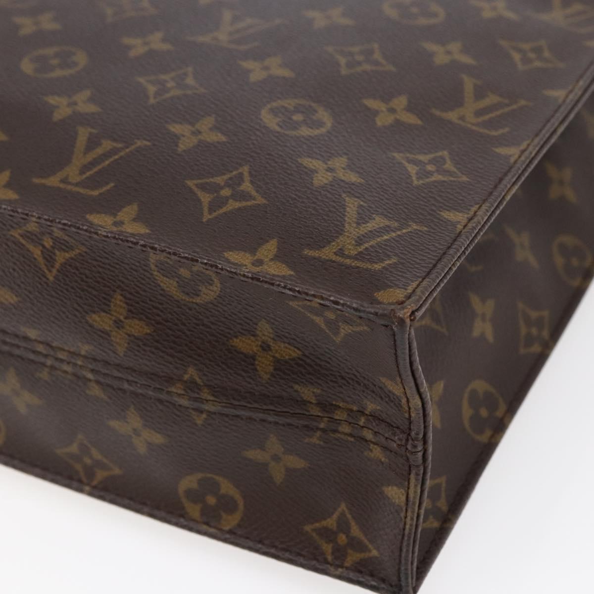 LOUIS VUITTON Monogram Sac Plat Hand Bag M51140 LV Auth 145748