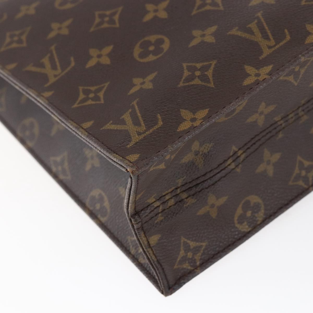 LOUIS VUITTON Monogram Sac Plat Hand Bag M51140 LV Auth 145748