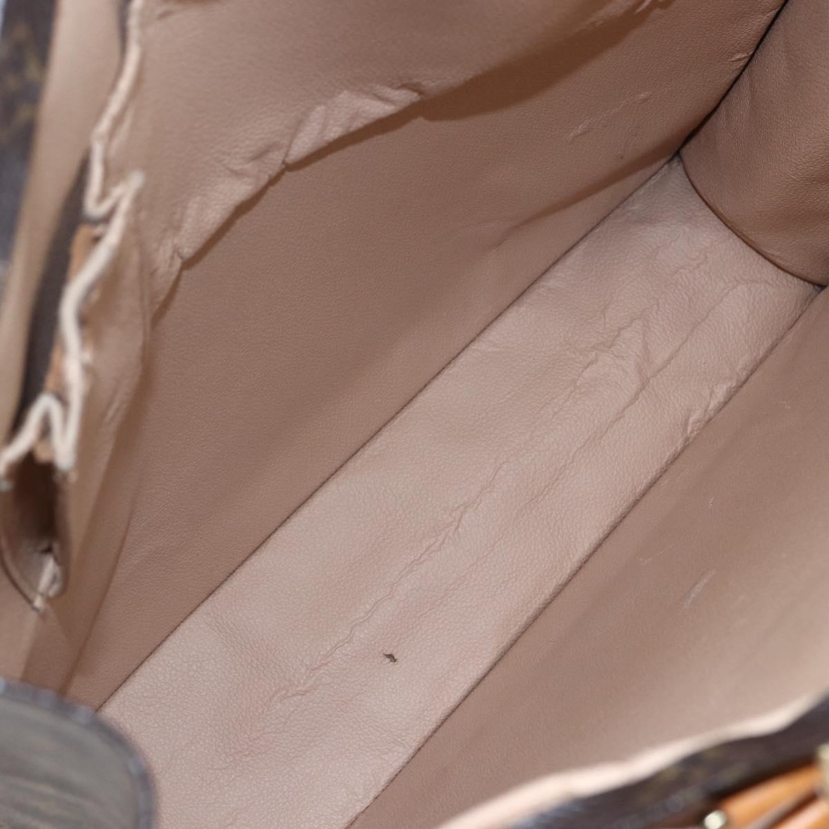 LOUIS VUITTON Monogram Sac Plat Hand Bag M51140 LV Auth 145748