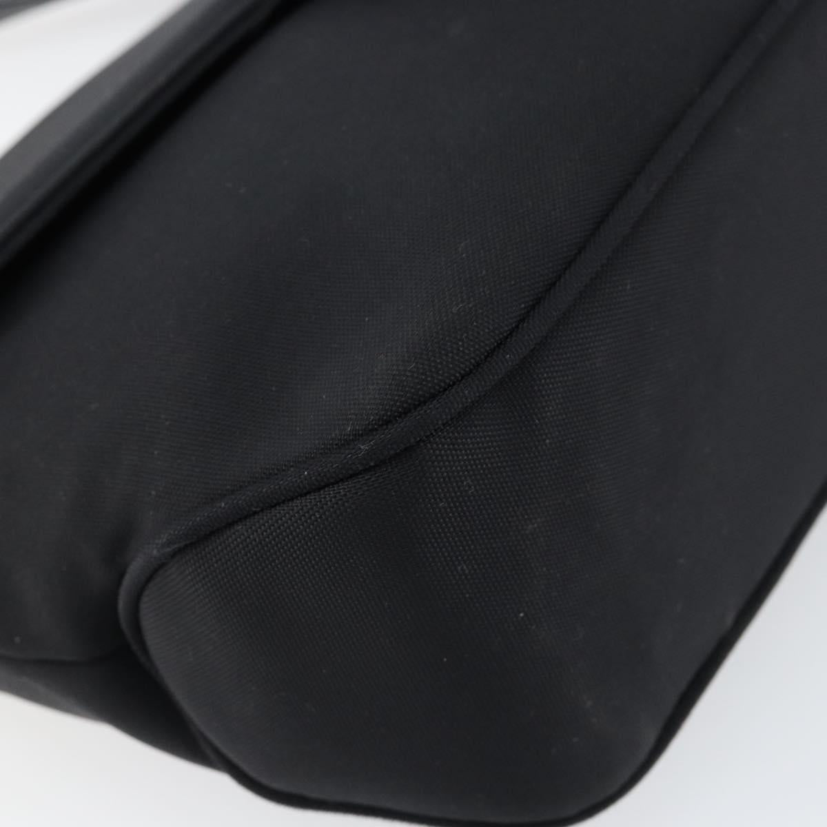 Salvatore Ferragamo Vala Shoulder Bag Leather Black Silver Auth 145759