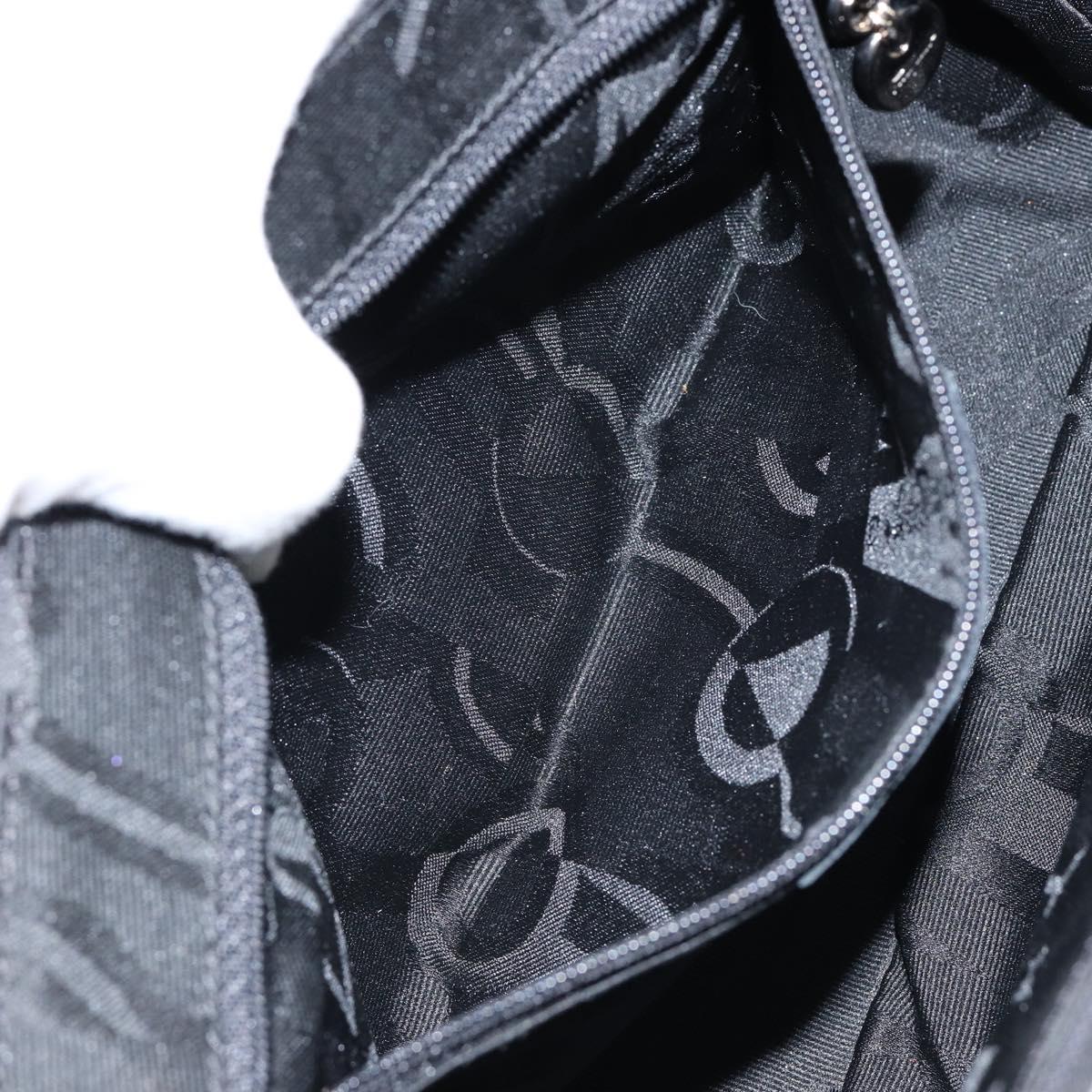 Salvatore Ferragamo Vala Shoulder Bag Leather Black Silver Auth 145759