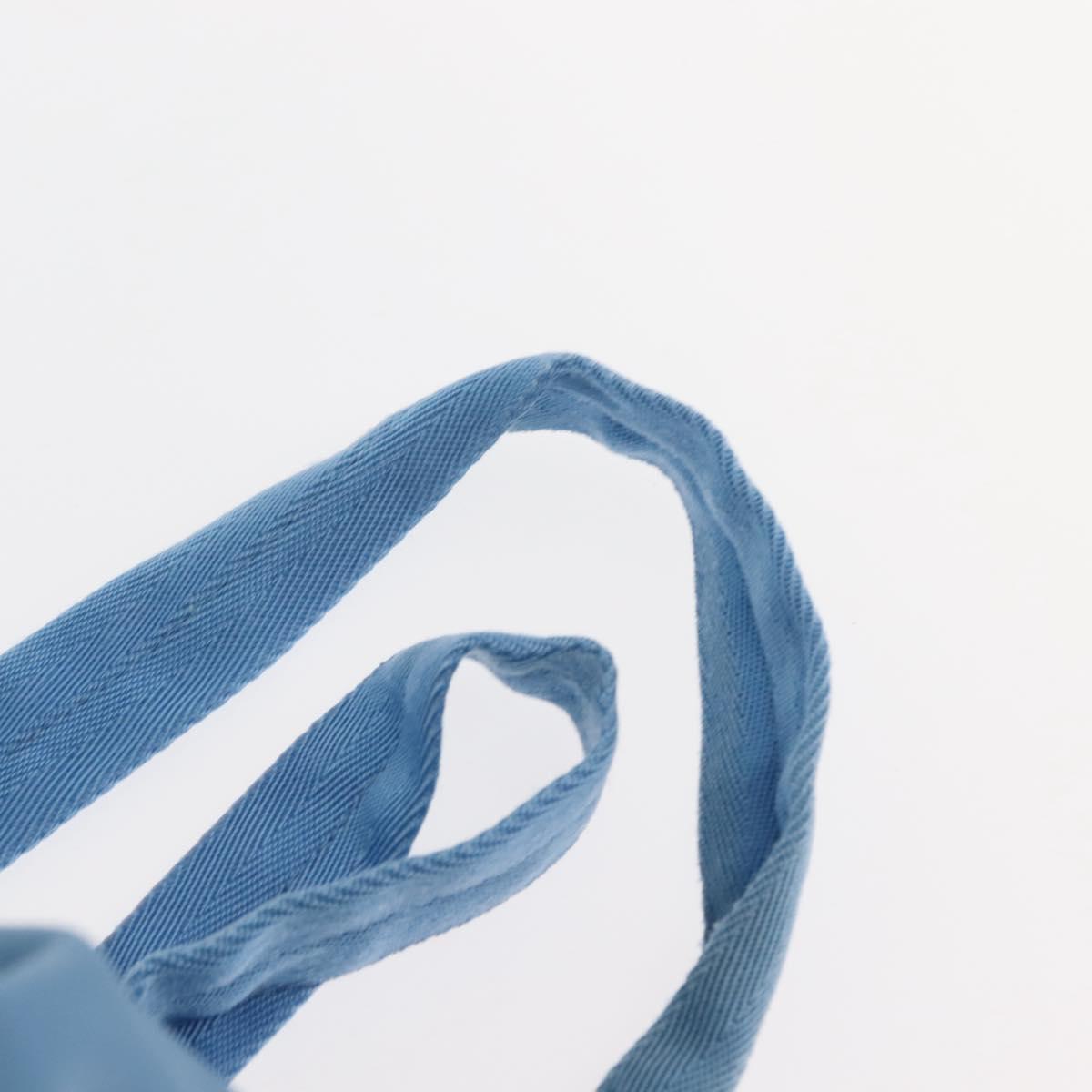 PRADA Backpack Nylon Light Blue Silver Auth 145764