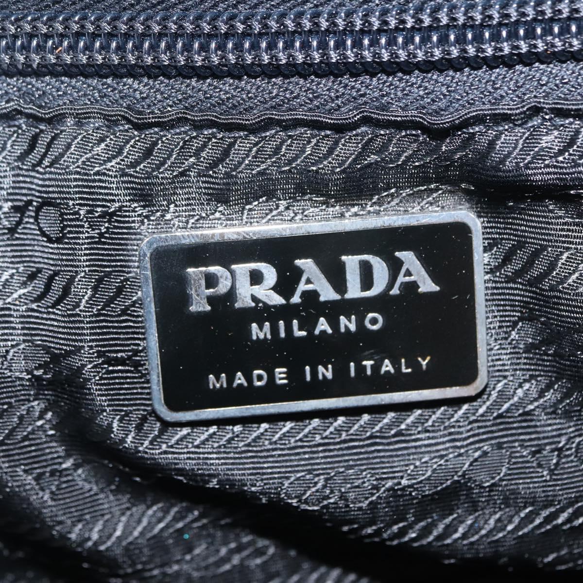 PRADA Backpack Nylon Light Blue Silver Auth 145764