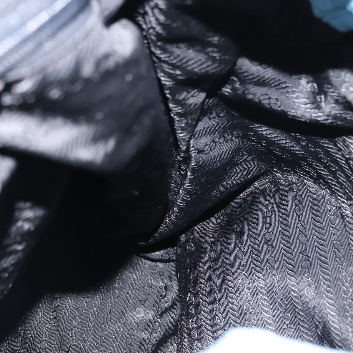 PRADA Backpack Nylon Light Blue Silver Auth 145764