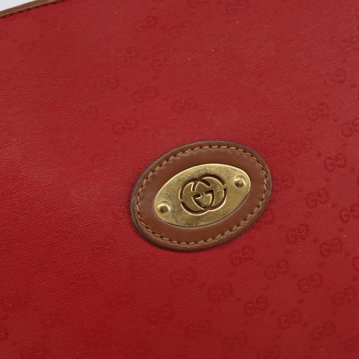 GUCCI Micro GG Supreme Pouch PVC Red Gold 007 115 4916 Auth 145767