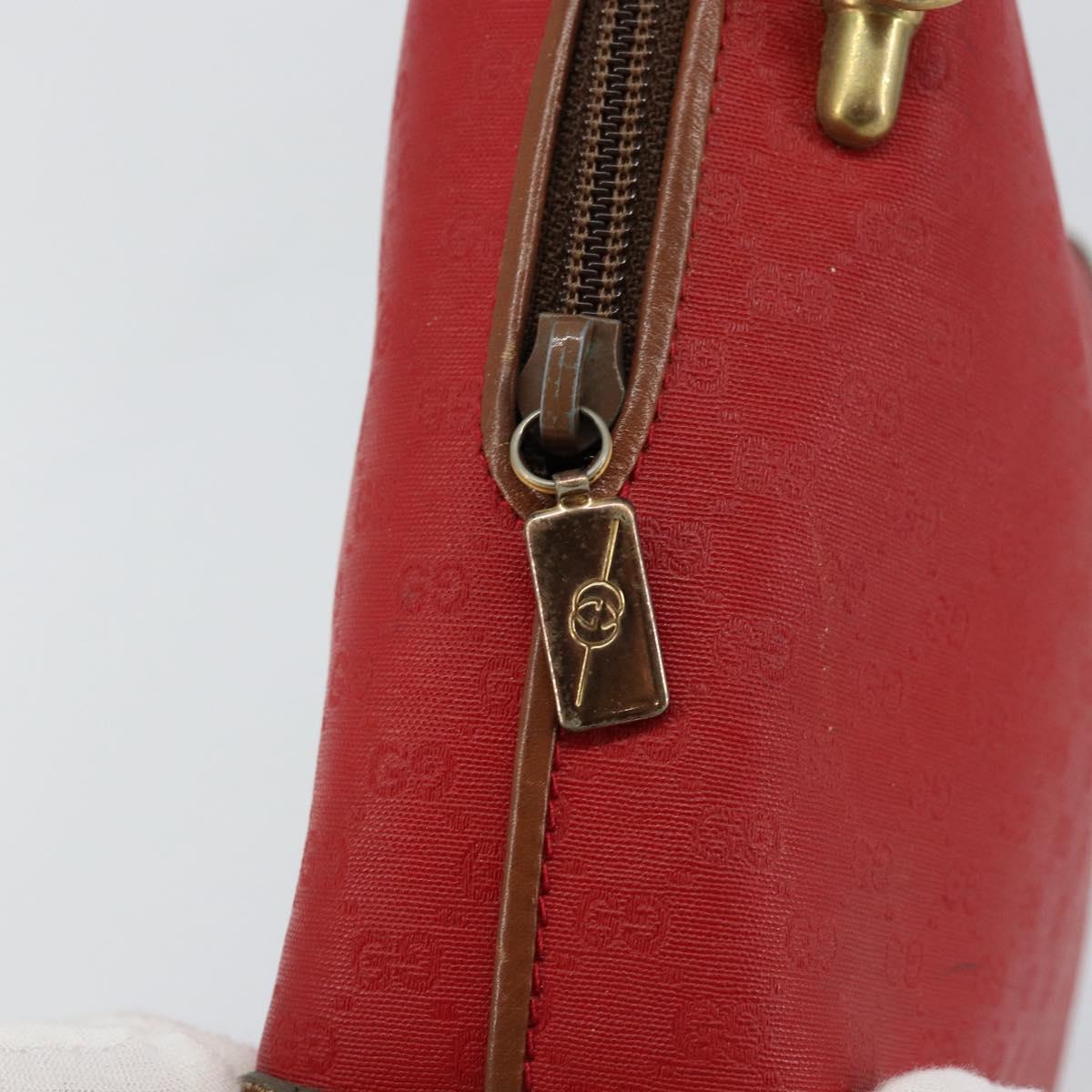 GUCCI Micro GG Supreme Pouch PVC Red Gold 007 115 4916 Auth 145767