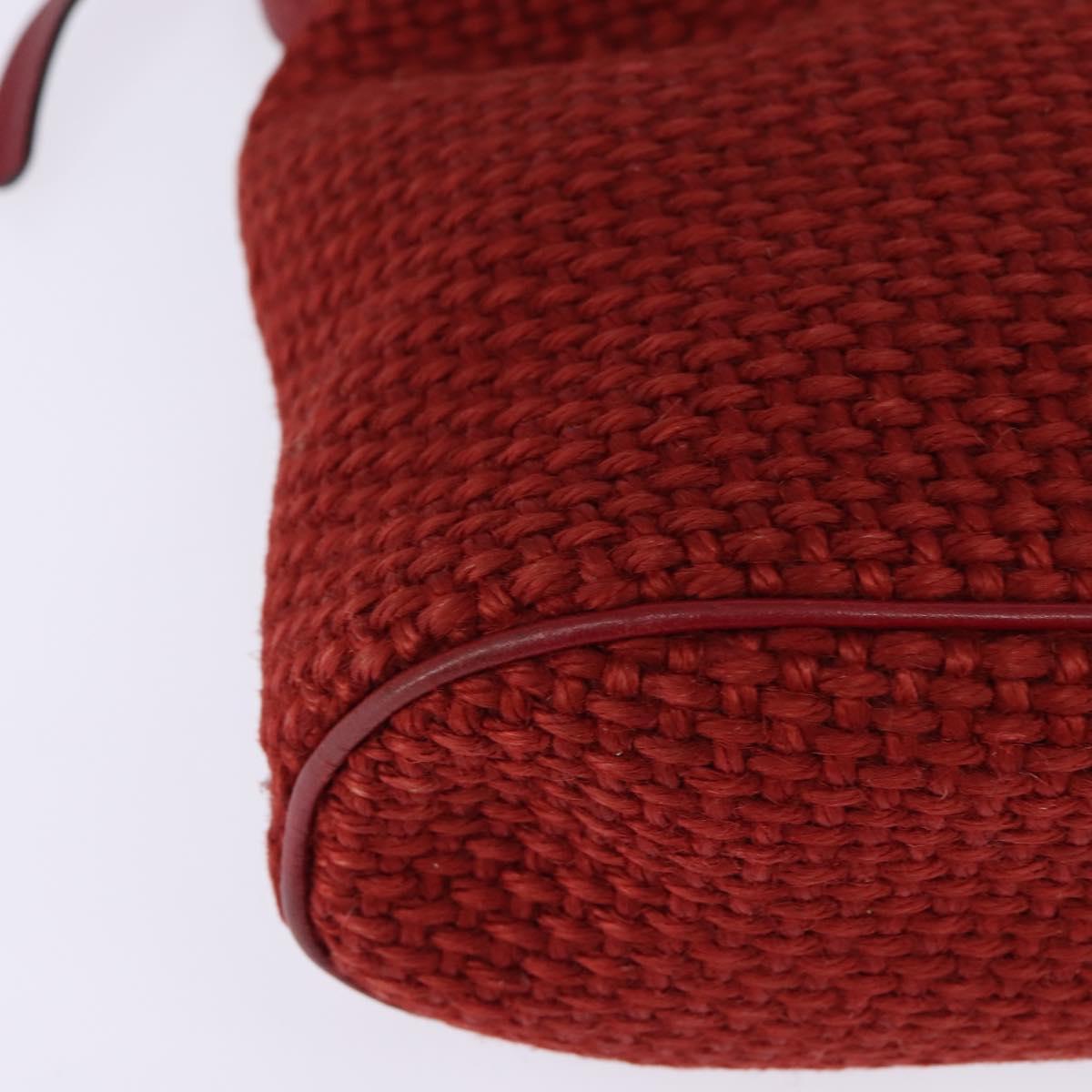 BOTTEGA VENETA Shoulder Bag Wool Red Auth 145768