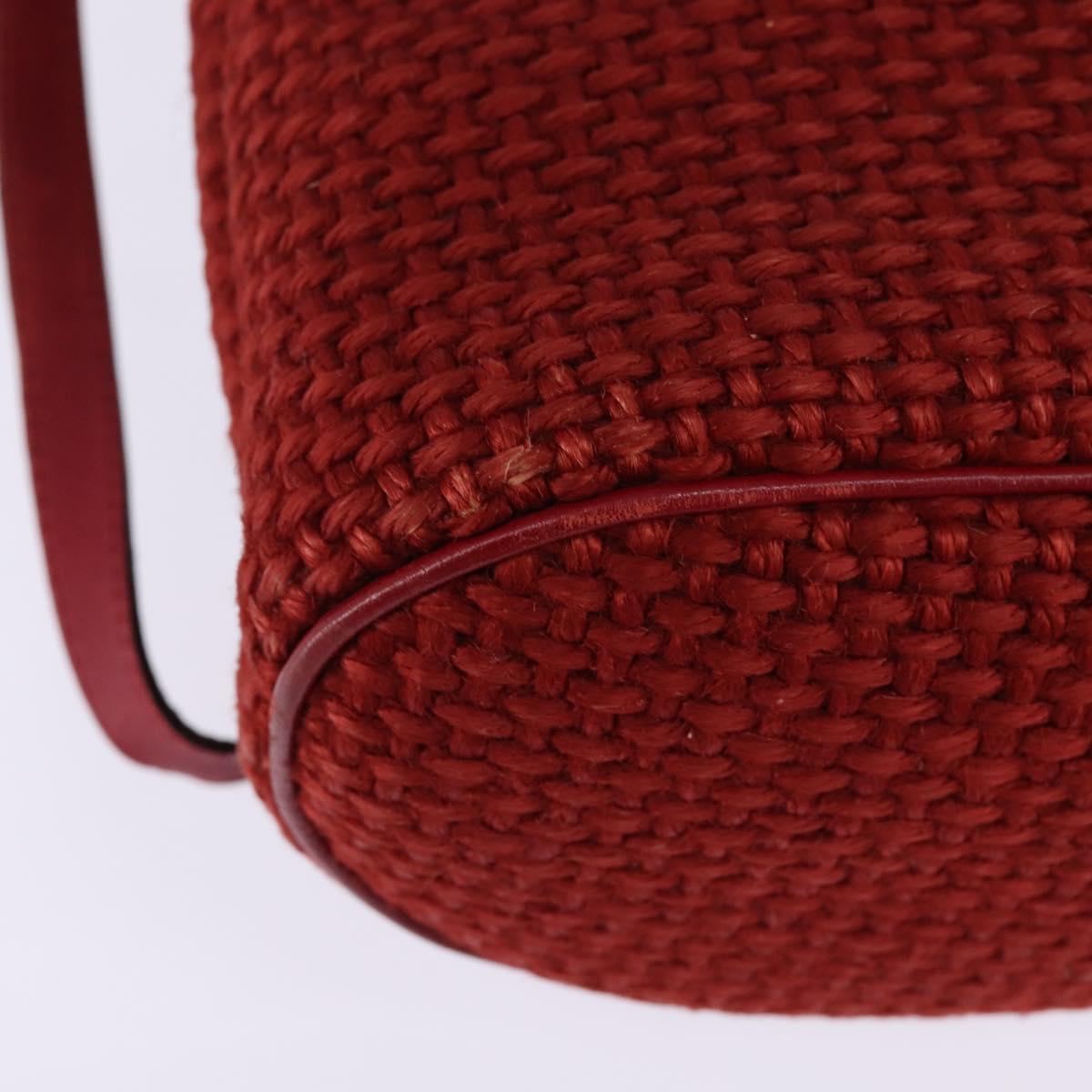 BOTTEGA VENETA Shoulder Bag Wool Red Auth 145768