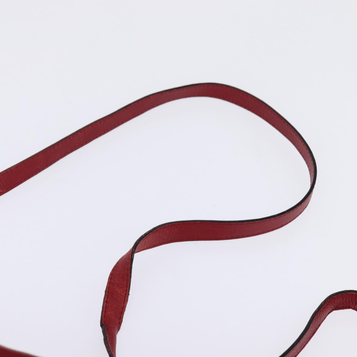 BOTTEGA VENETA Shoulder Bag Wool Red Auth 145768