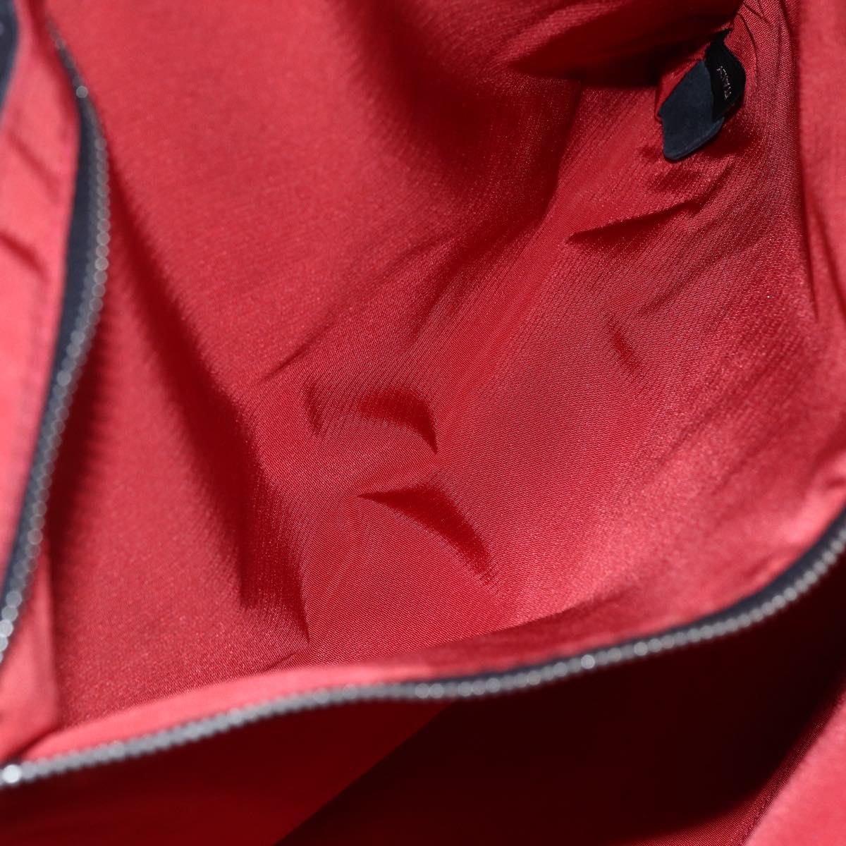 CHANEL Travel line Tote Bag Nylon Black White CC Auth 145777