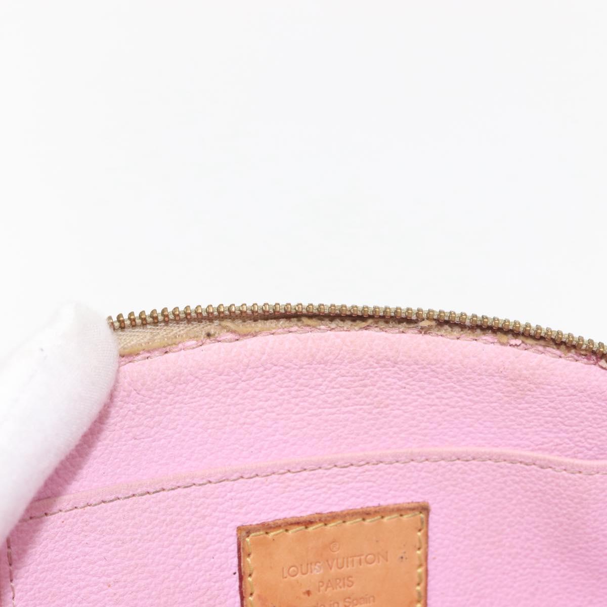 LOUIS VUITTON Multicolor Pochette Cosmetic PM Pouch White M47354 LV Auth 145783