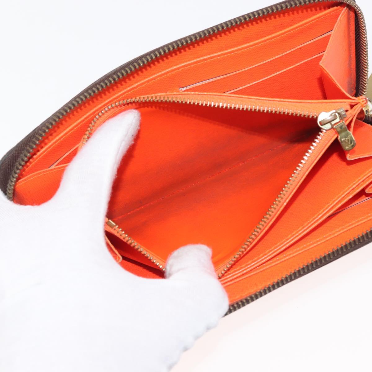 LOUIS VUITTON Monogram Graffiti Zippy Wallet Long Orange M93711 LV Auth 145791