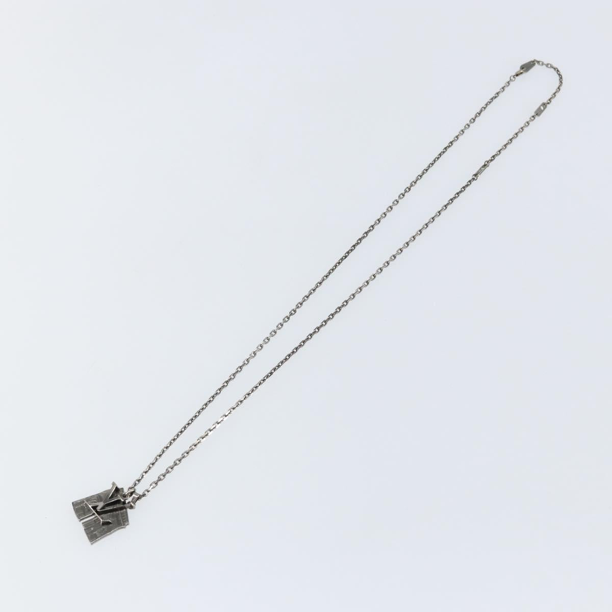 LOUIS VUITTON Collier Arc LV Printed Initials City Necklace M68262 Auth 145795