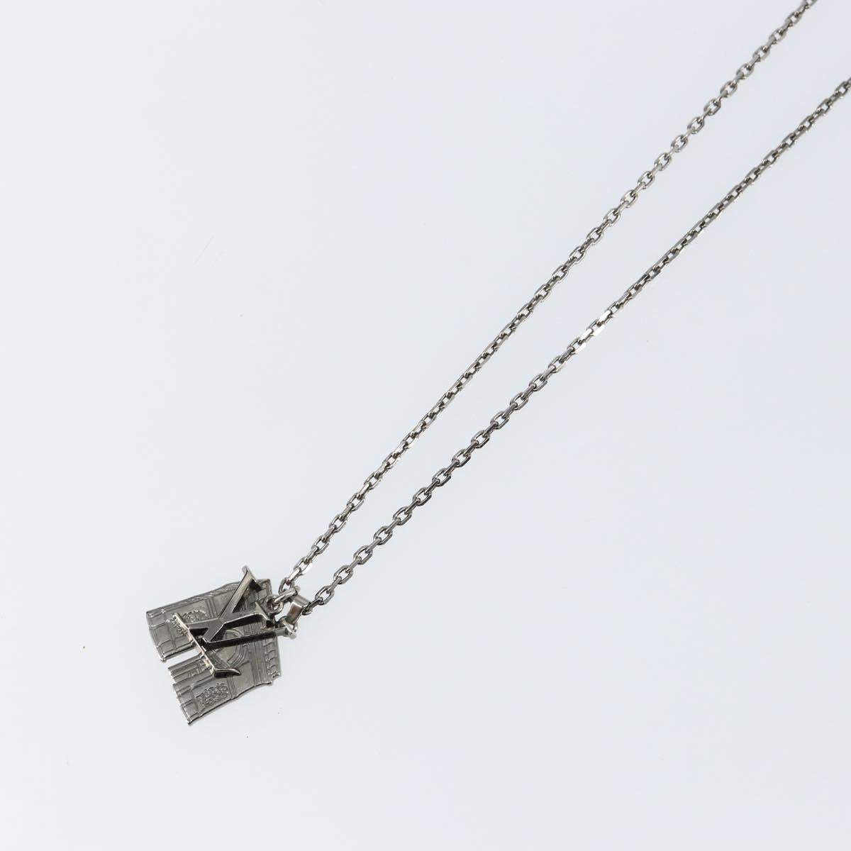 LOUIS VUITTON Collier Arc LV Printed Initials City Necklace M68262 Auth 145795