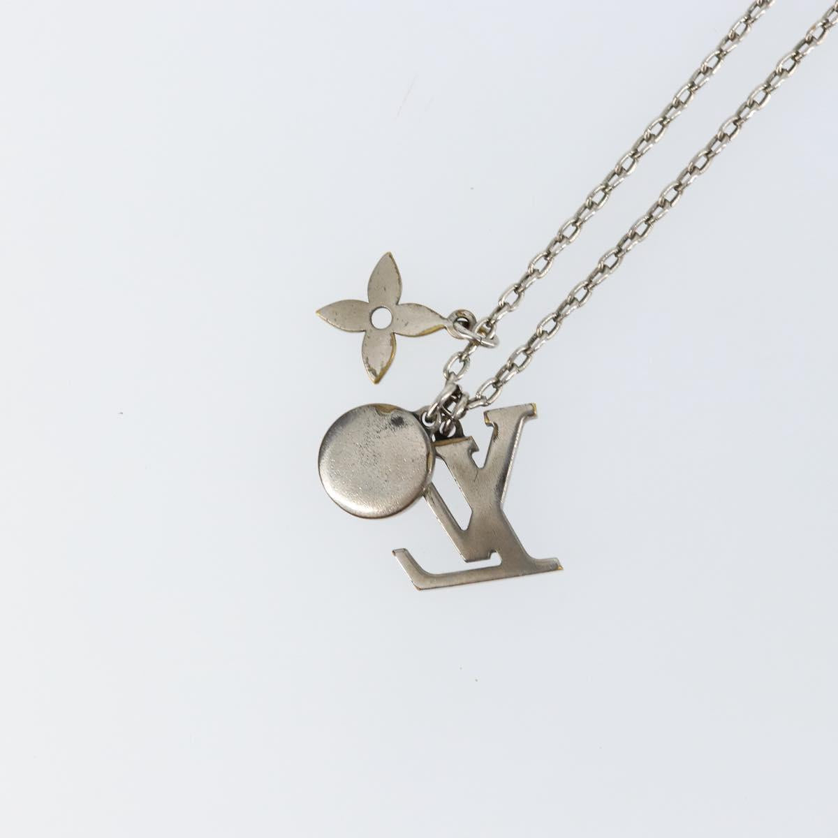 LOUIS VUITTON Collier LV Printed Initials Turquoise Necklace M68904 Auth 145796