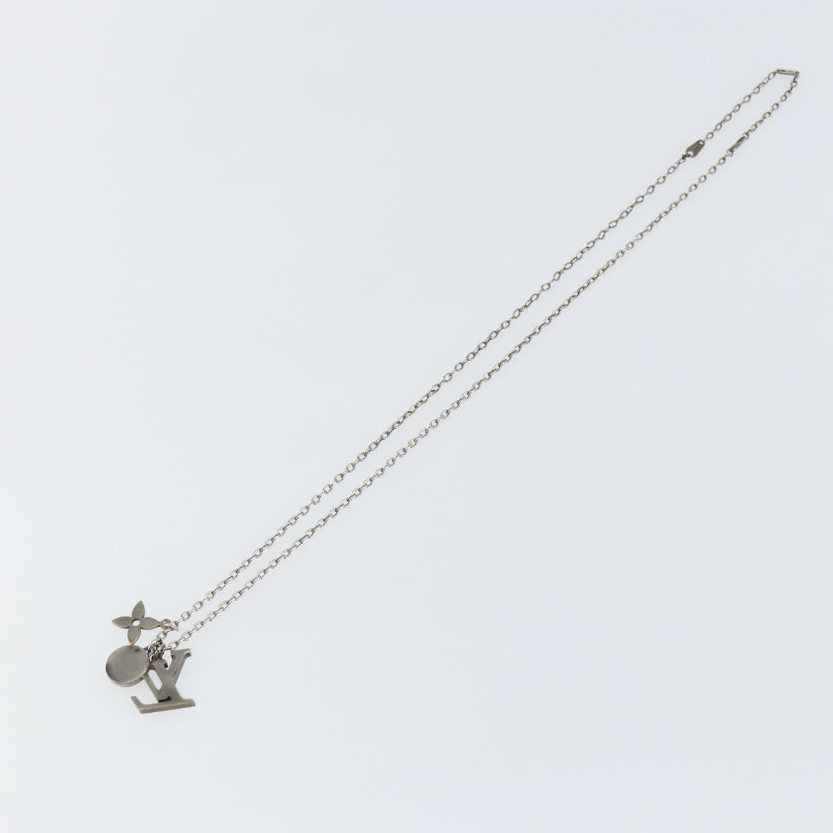 LOUIS VUITTON Collier LV Printed Initials Turquoise Necklace M68904 Auth 145796