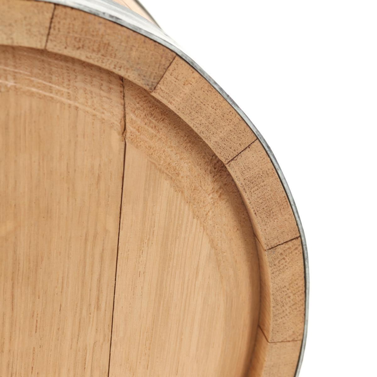 HERMES Bucket Groom Hand Bag Wood Beige Auth 145802V