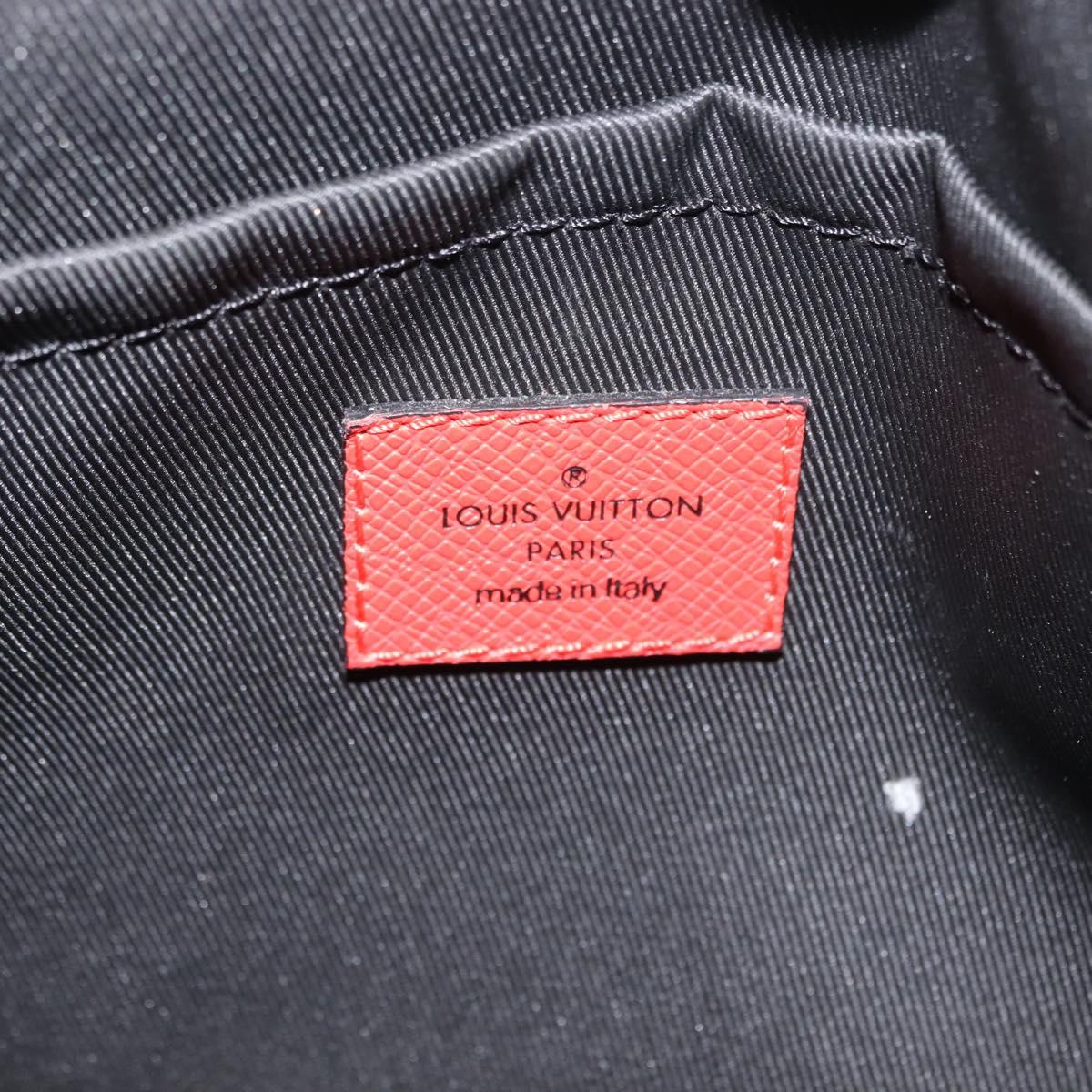 LOUIS VUITTON Taigalama Outdoor Messenger PM Bag Rouge M30821 LV Auth 145805