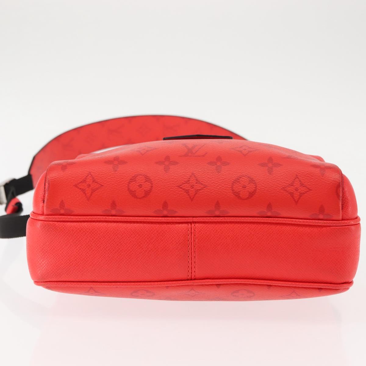 LOUIS VUITTON Taigalama Outdoor Messenger PM Bag Rouge M30821 LV Auth 145805