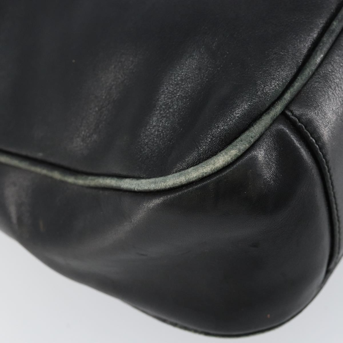 GUCCI Bamboo Hand Bag Leather 2way Black Gold 001 2123 1638 Auth 145812