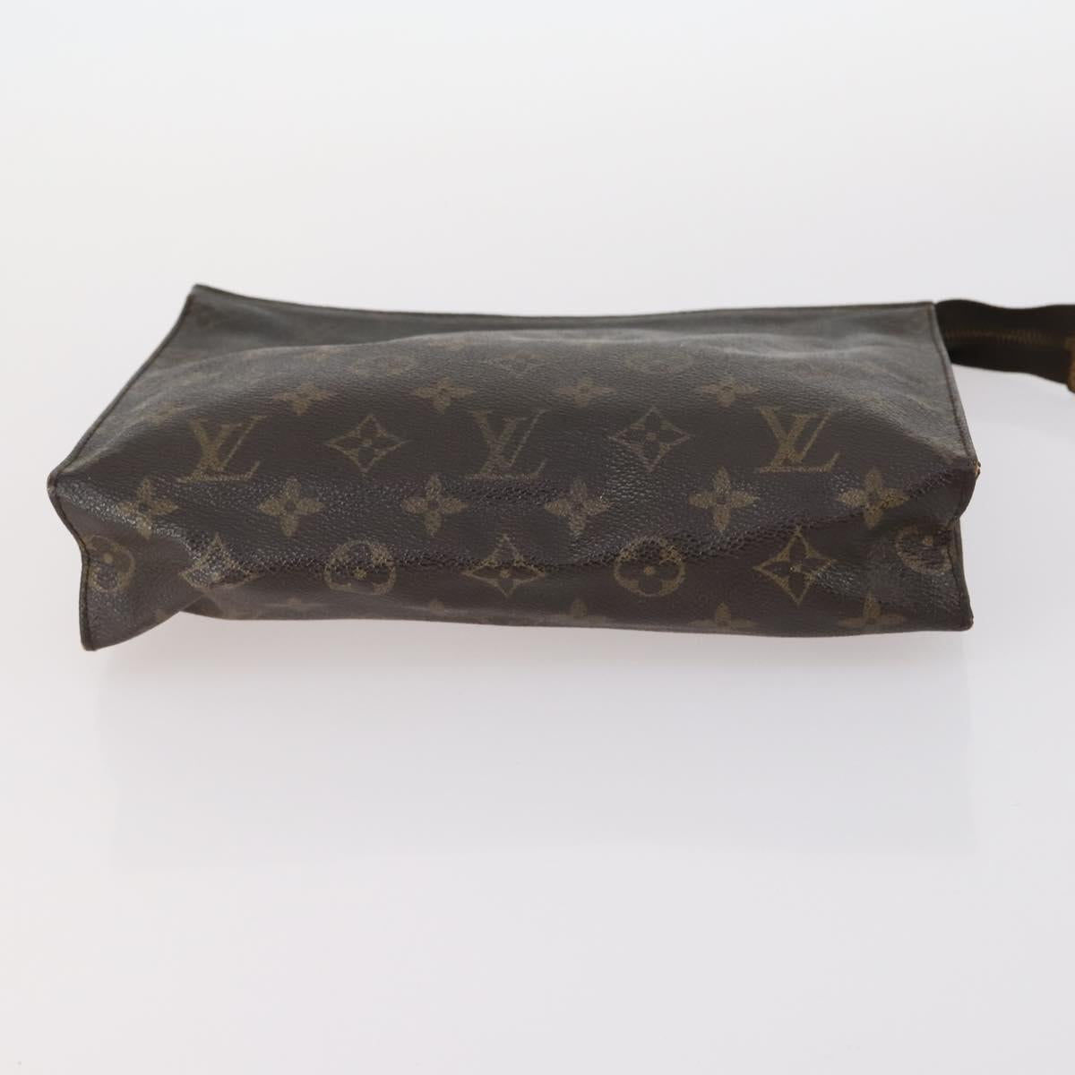 LOUIS VUITTON Monogram Taiga Pouch Clutch Bag 3Set LV Auth 145817