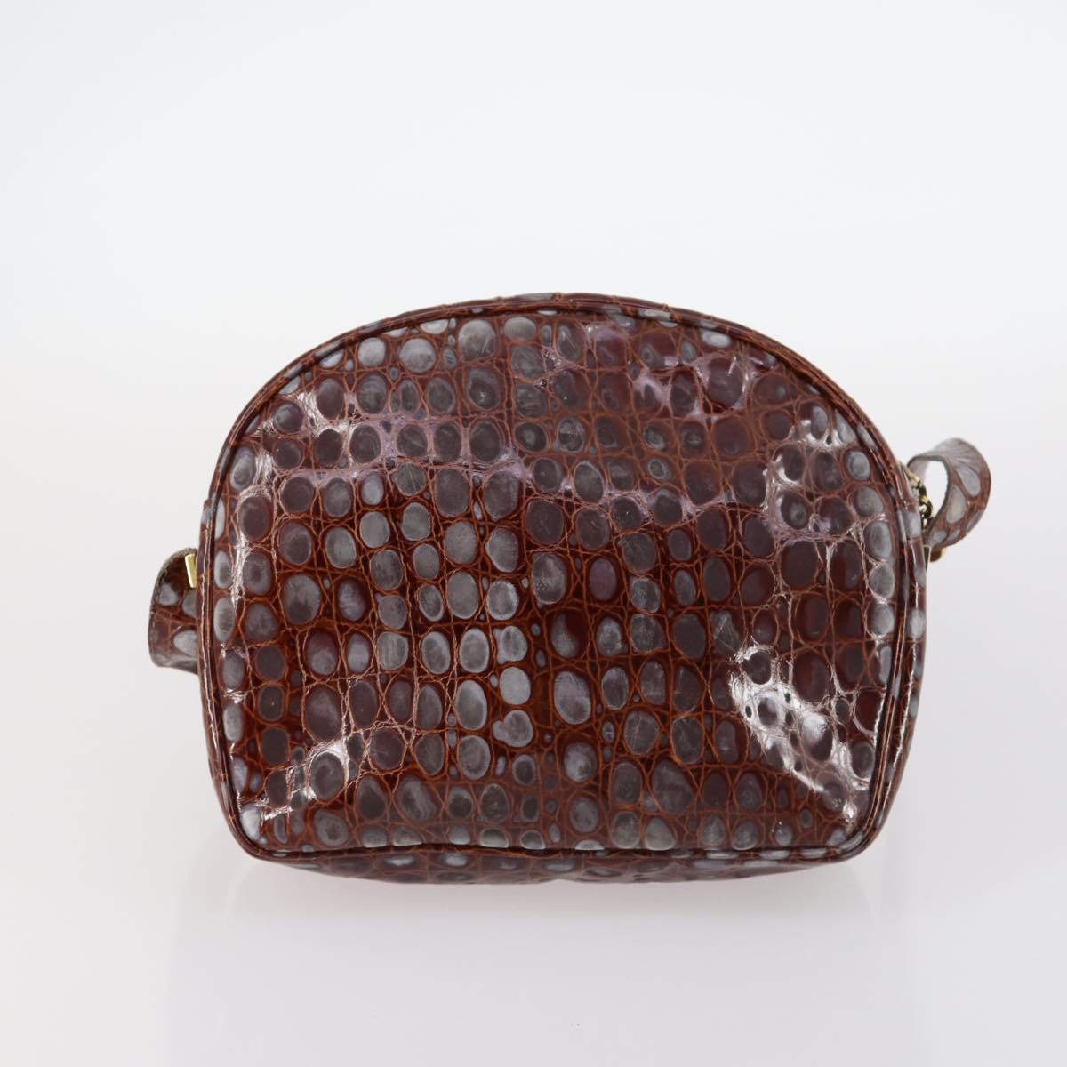 Ferragamo Cartier PRADA hand Bag Nylon Leather 3Set Brown gray Auth 145818