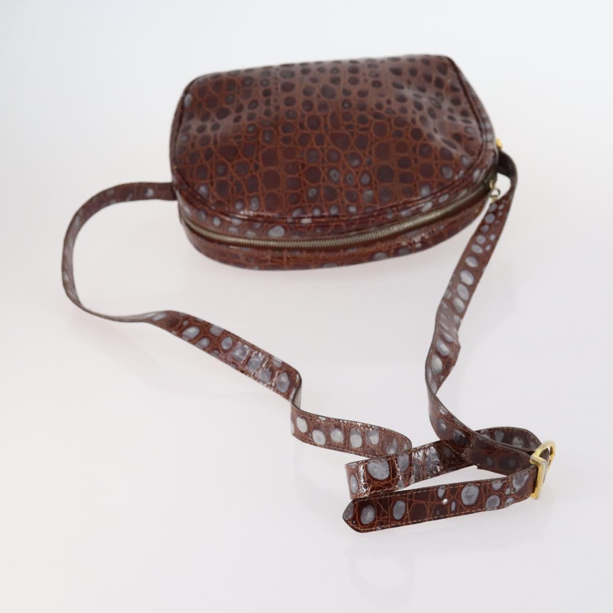 Ferragamo Cartier PRADA hand Bag Nylon Leather 3Set Brown gray Auth 145818