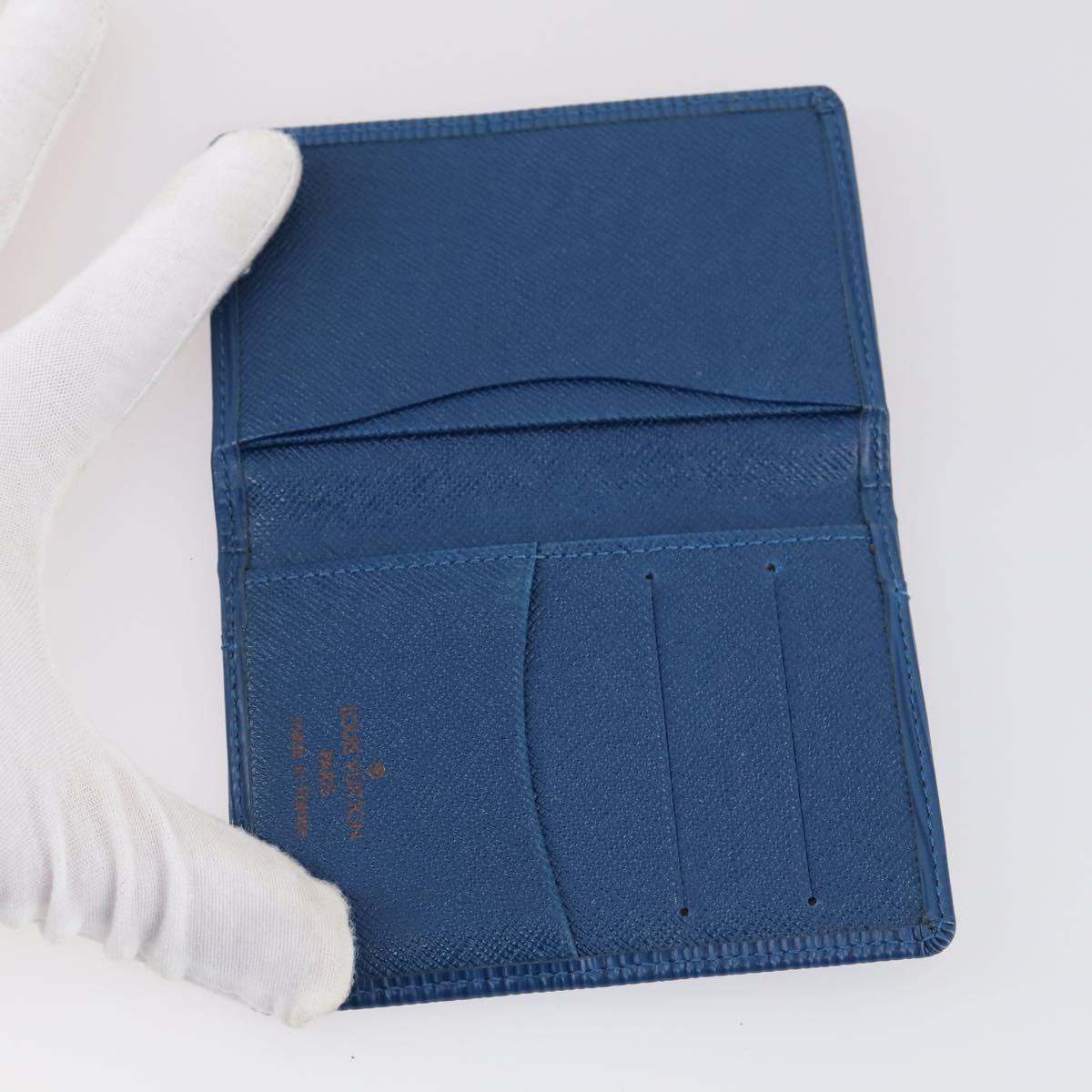 LOUIS VUITTON Epi Wallet 3Set Blue Green LV Auth 145819