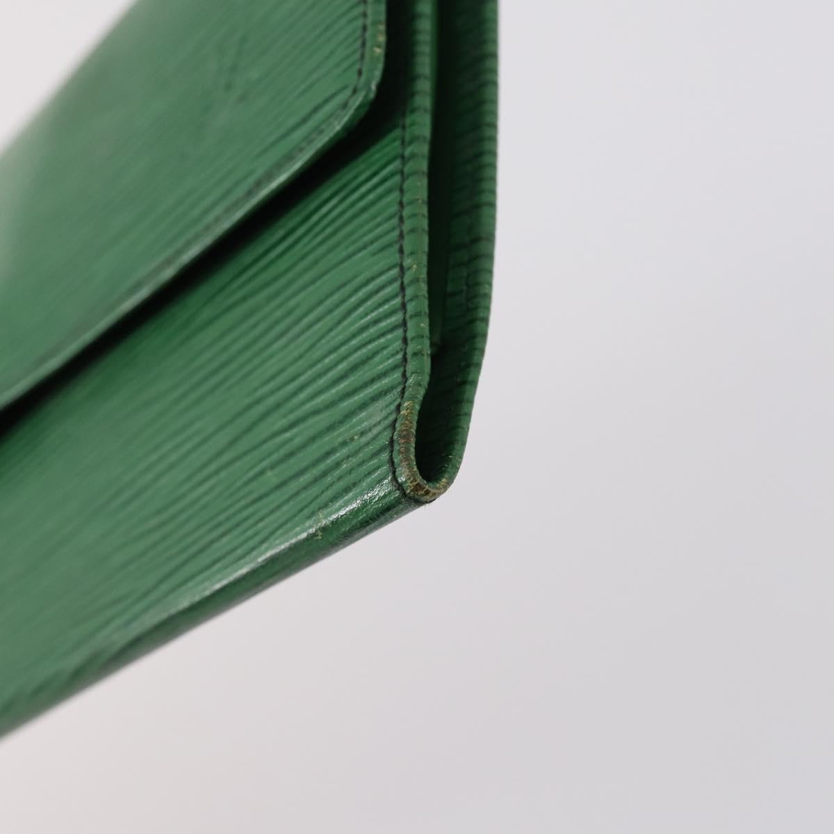 LOUIS VUITTON Epi Wallet 3Set Blue Green LV Auth 145819