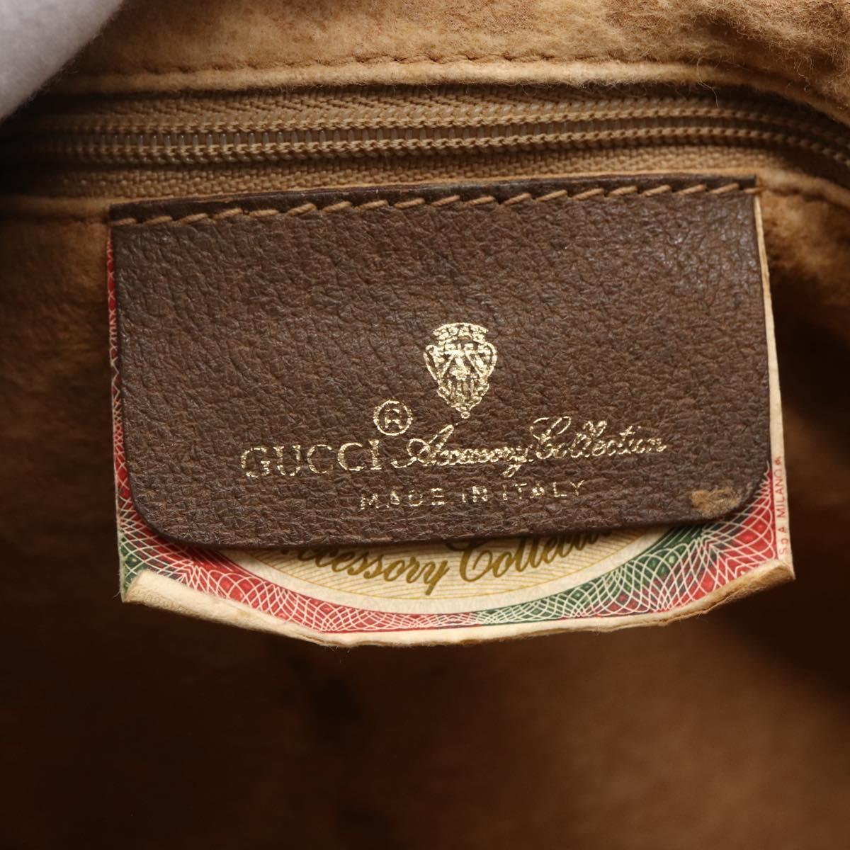 GUCCI GG Supreme Web Sherry Line Hand Bag PVC Beige Gold 39 02 006 Auth 145830