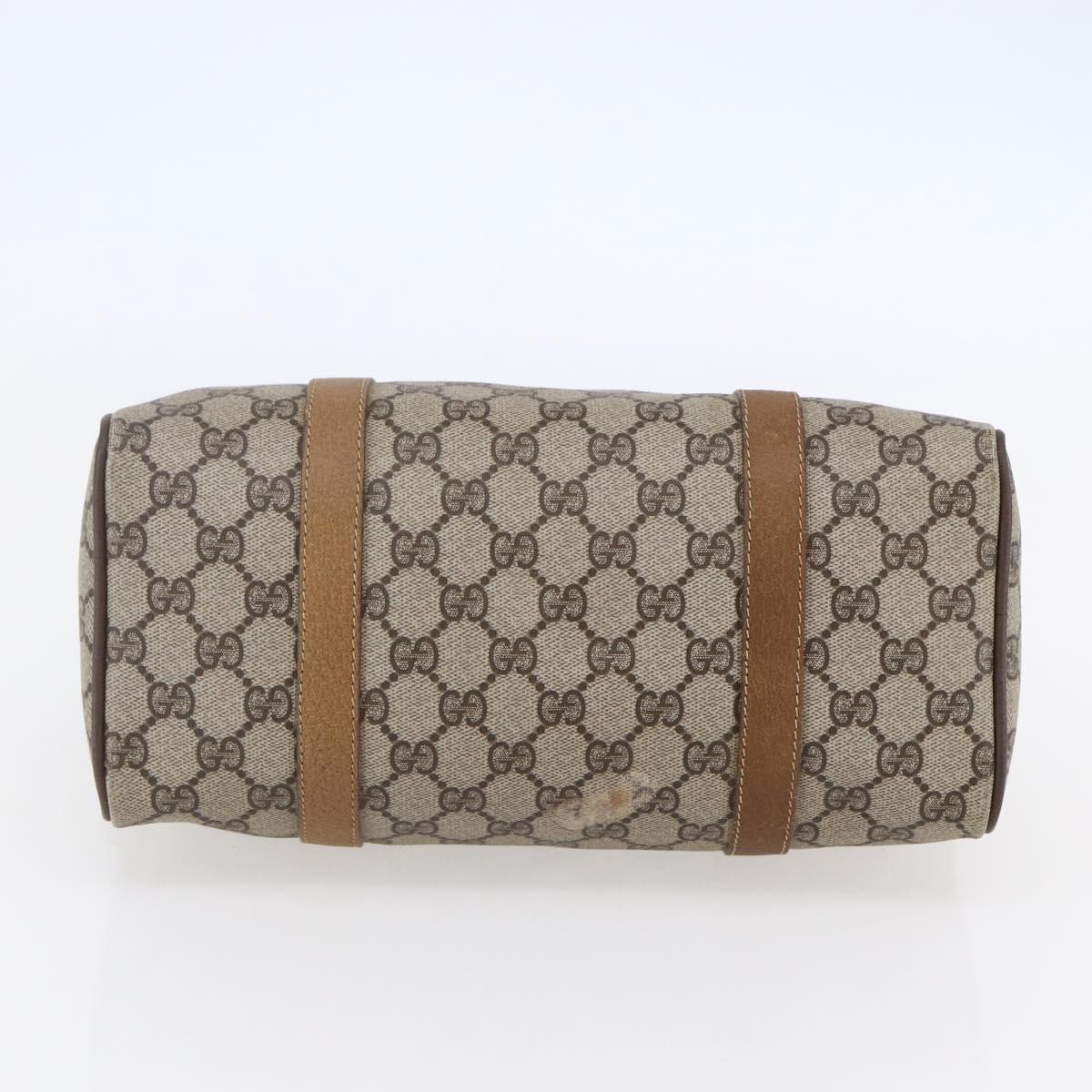 GUCCI GG Supreme Web Sherry Line Hand Bag PVC Beige Gold 39 02 006 Auth 145830