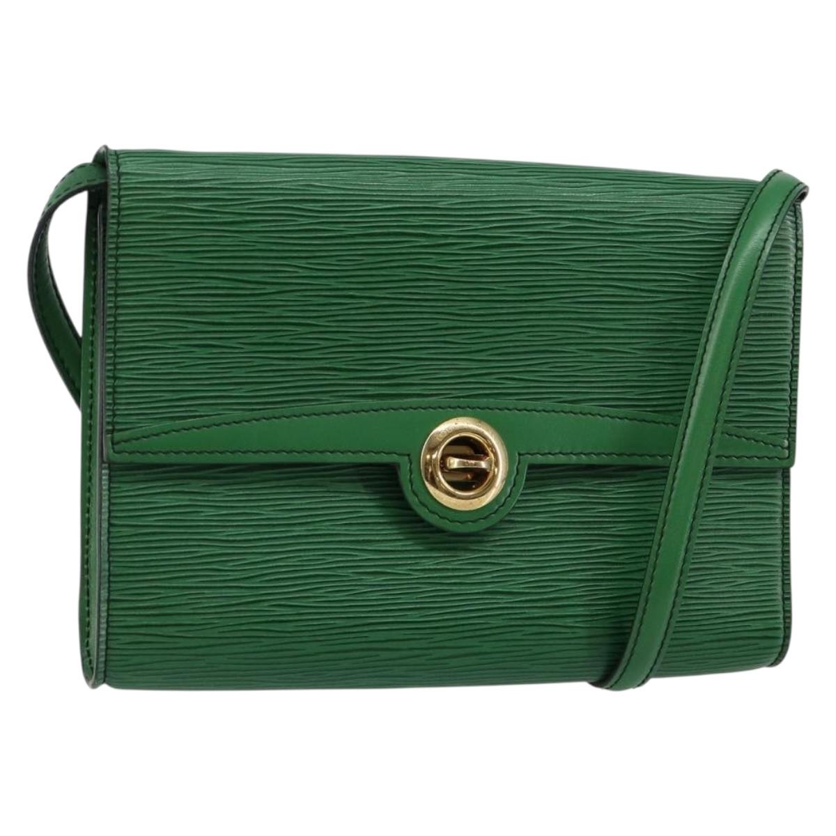 LOUIS VUITTON Epi Pochette Arche Shoulder Bag Green M52574 LV Auth 145832