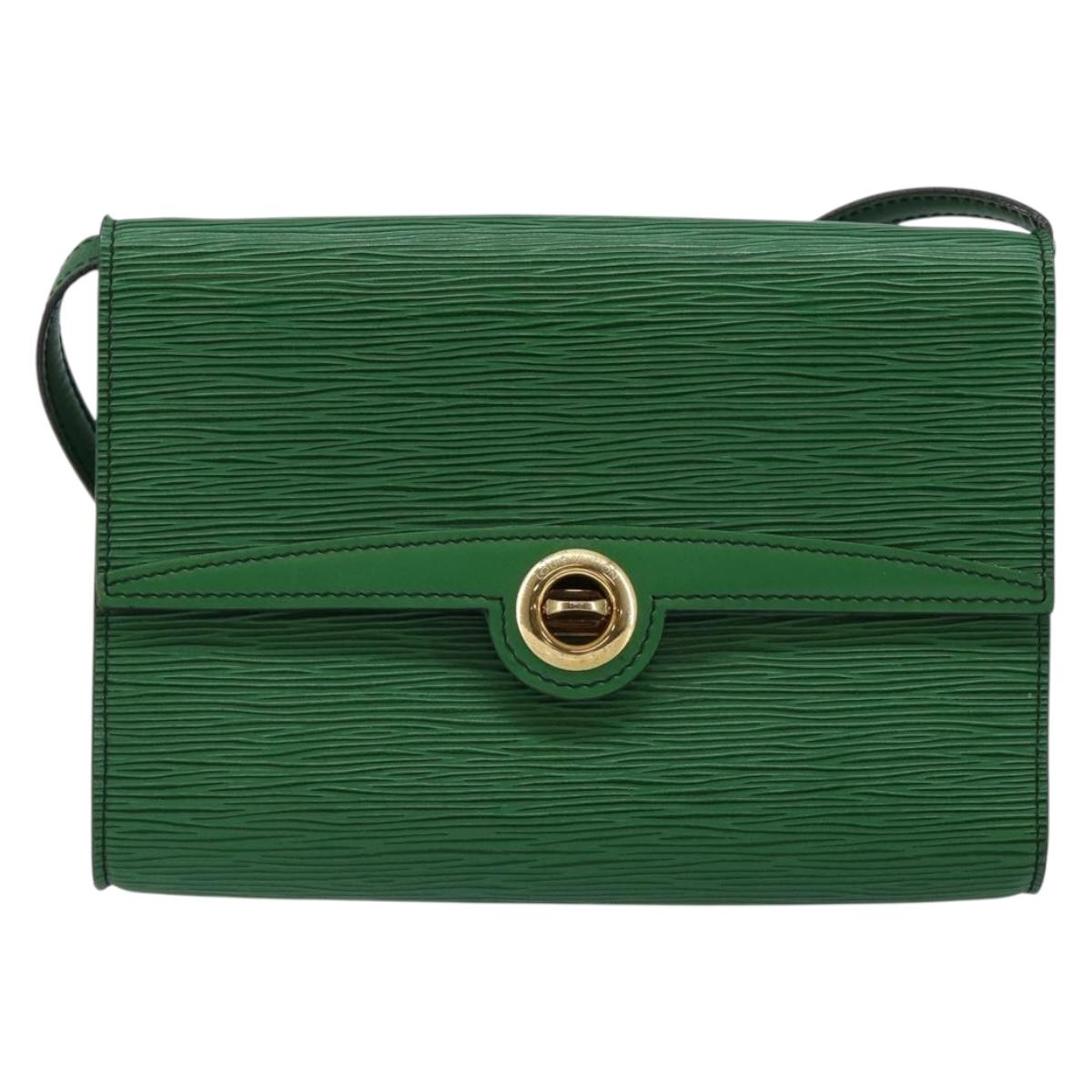 LOUIS VUITTON Epi Pochette Arche Shoulder Bag Green M52574 LV Auth 145832